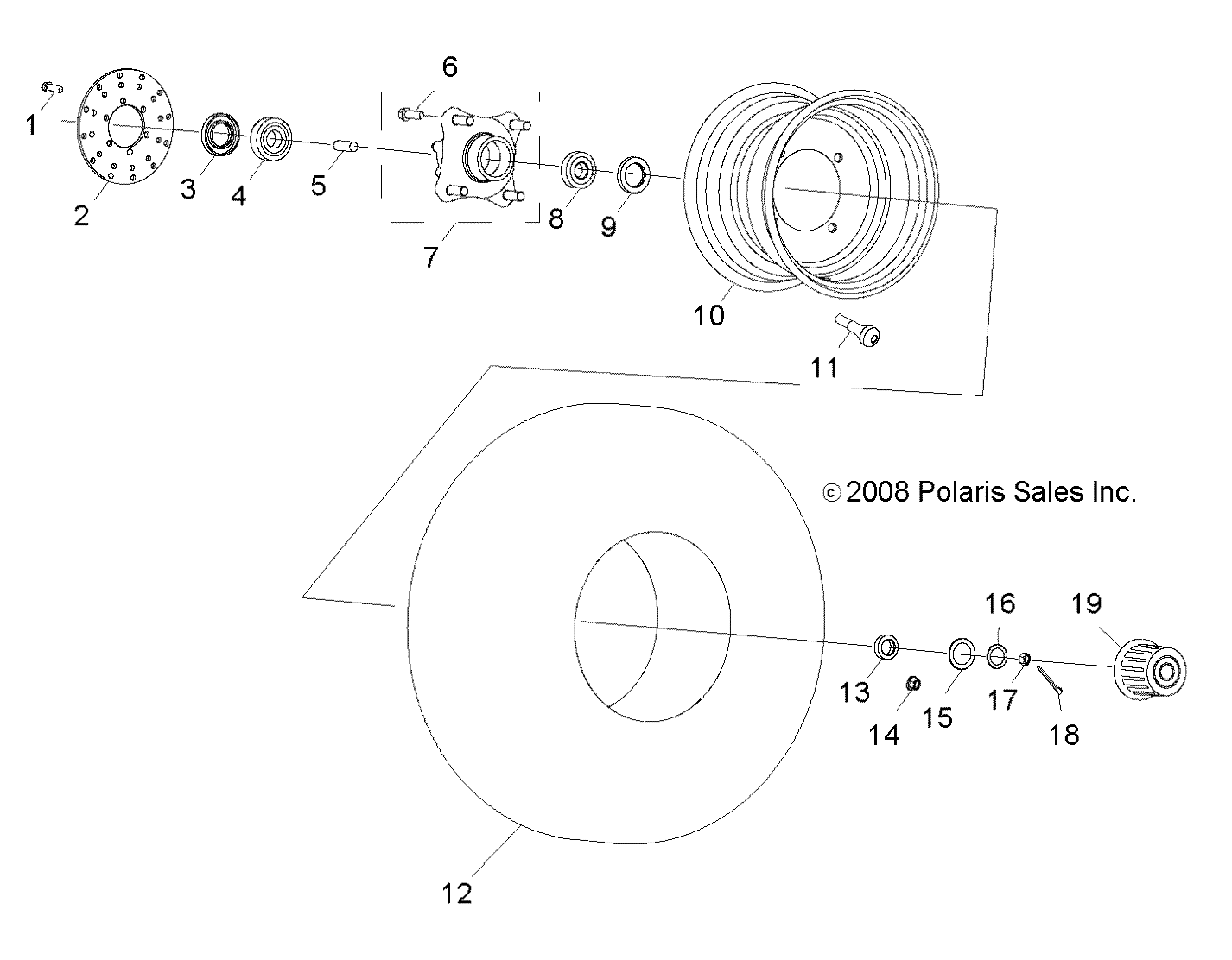 Foto diagrama Polaris que contem a peça 0453009