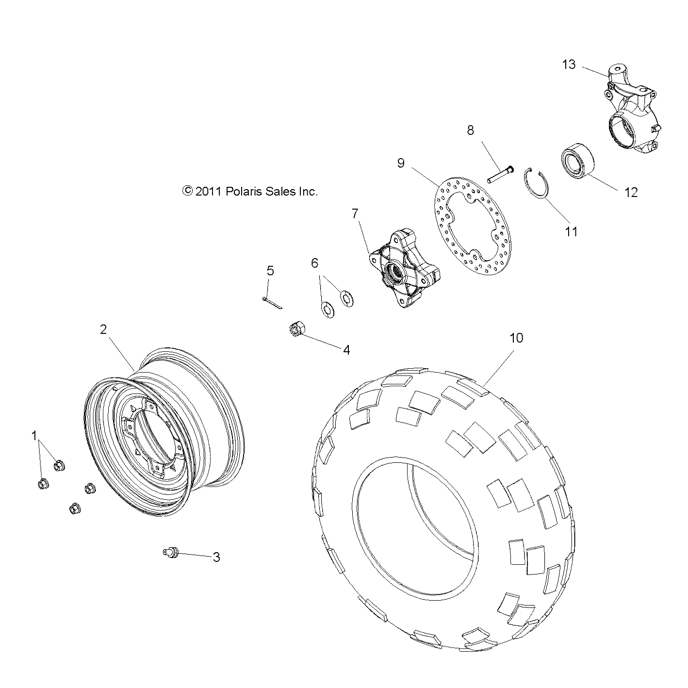 Part Number : 5414180 FRONT TIRE  25X8-12
