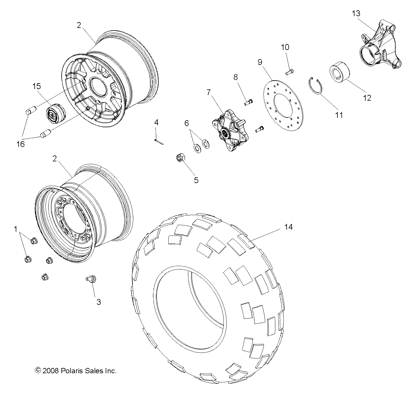 Foto diagrama Polaris que contem a peça 1520992-463