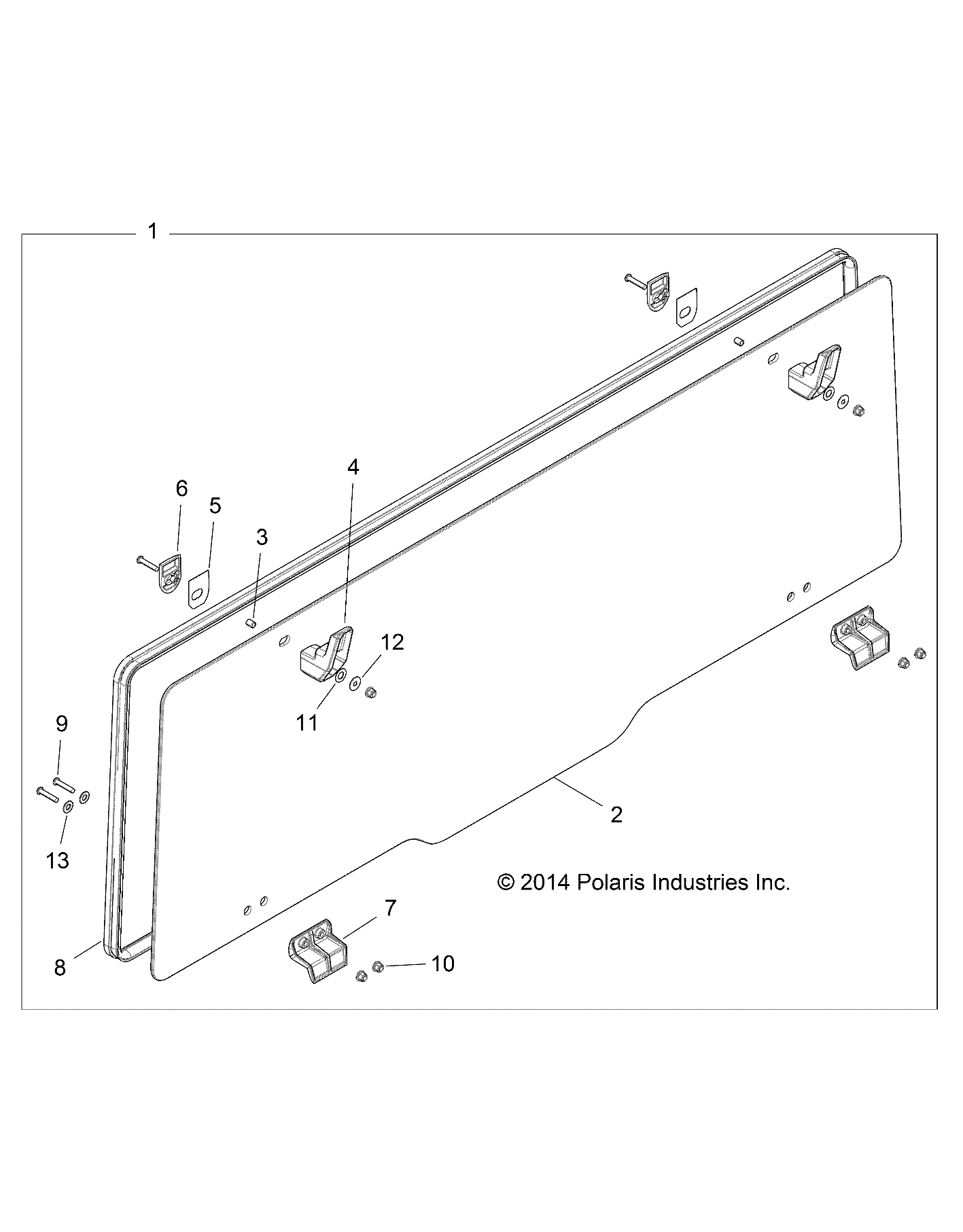 Part Number : 2634794 GLASS PANEL  REAR  LEFT  RIGHT