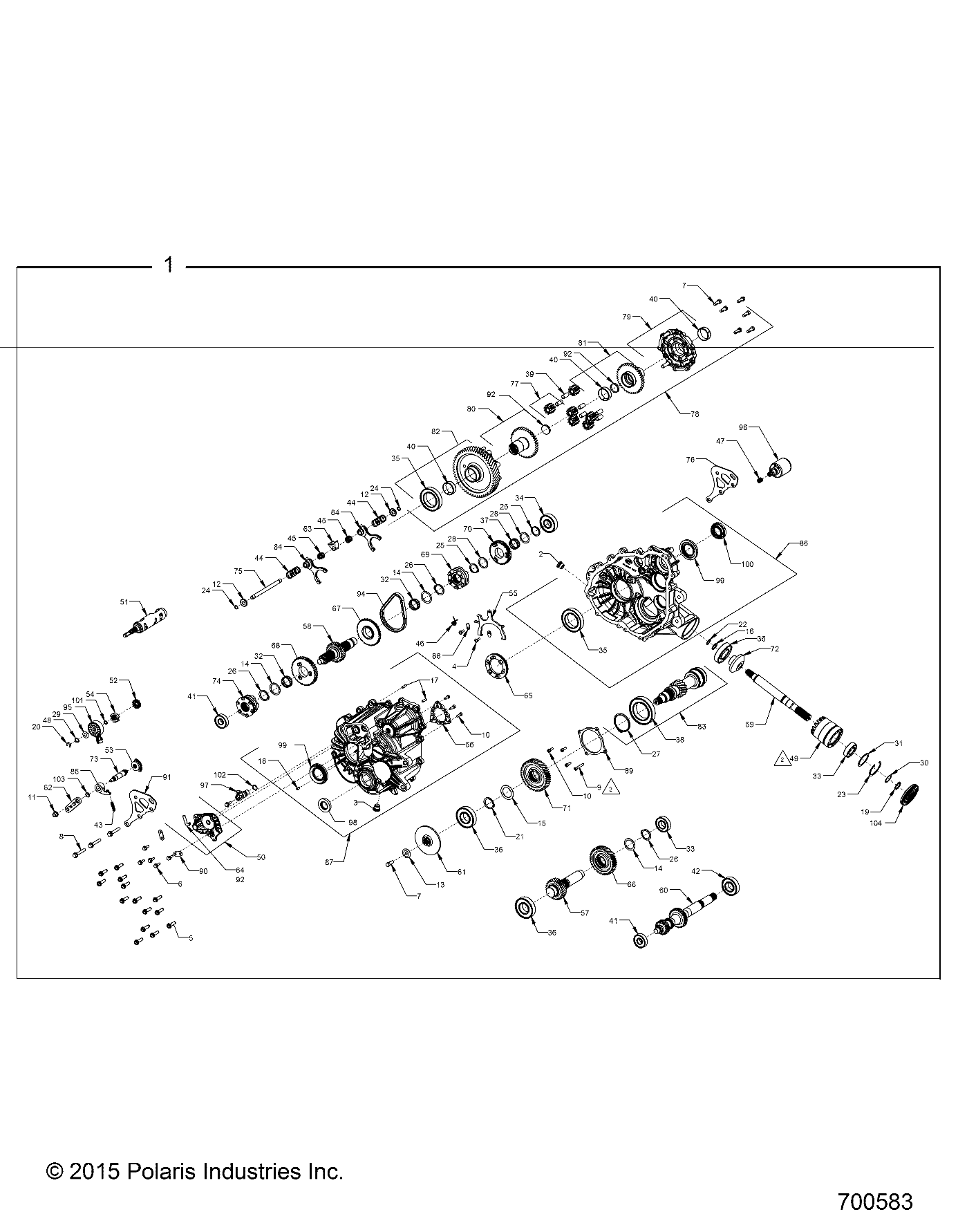 Part Number : 1333530 COMPLETE DIFFERENTIAL GEARCASE