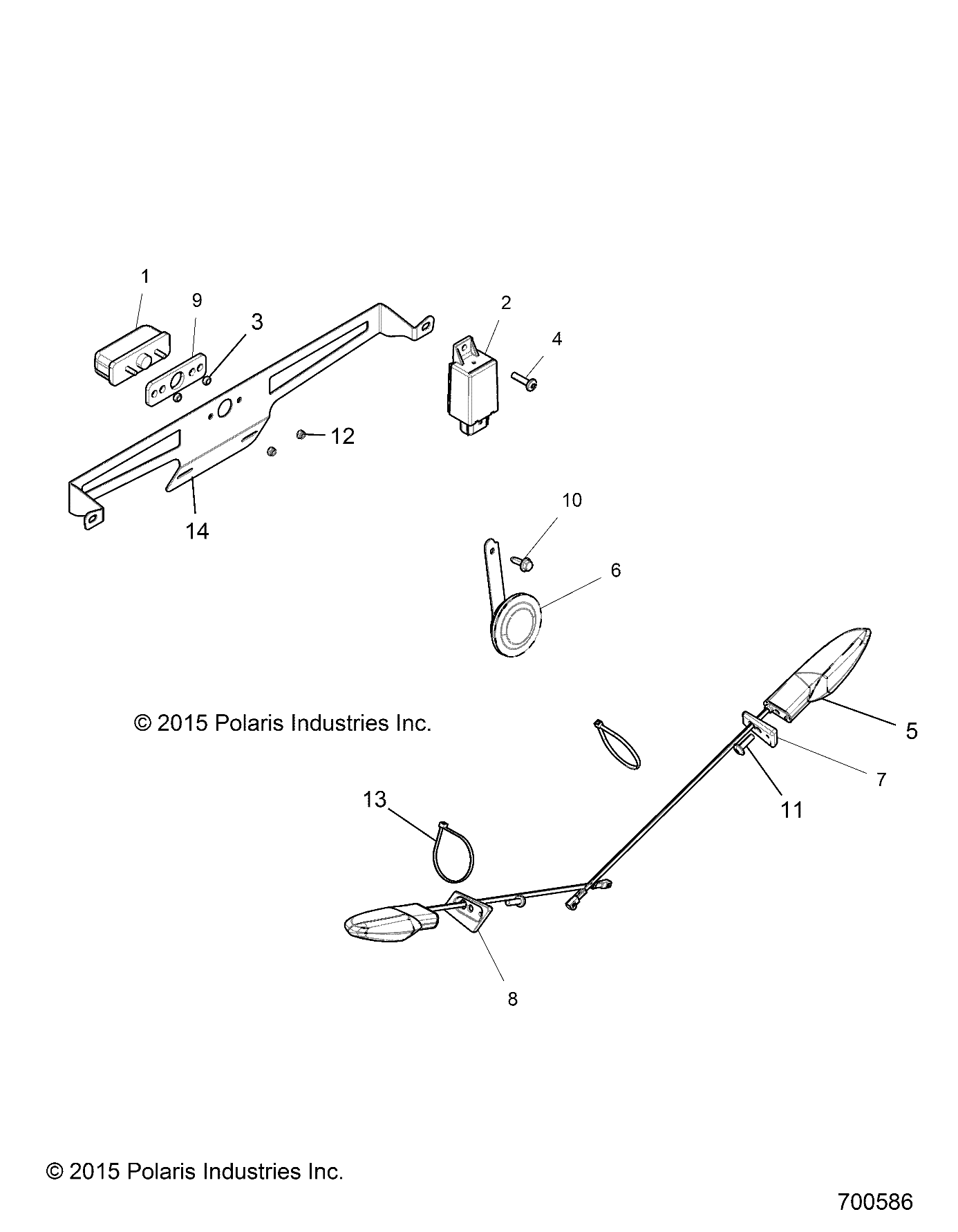 Foto diagrama Polaris que contem a peça 5258644-458