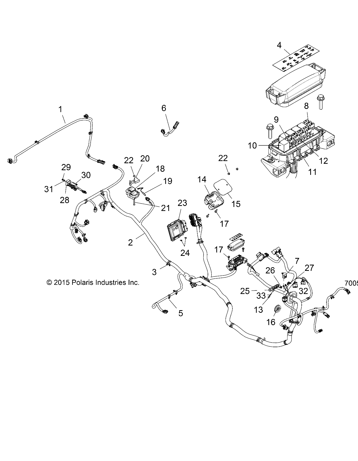 Foto diagrama Polaris que contem a peça 2412910