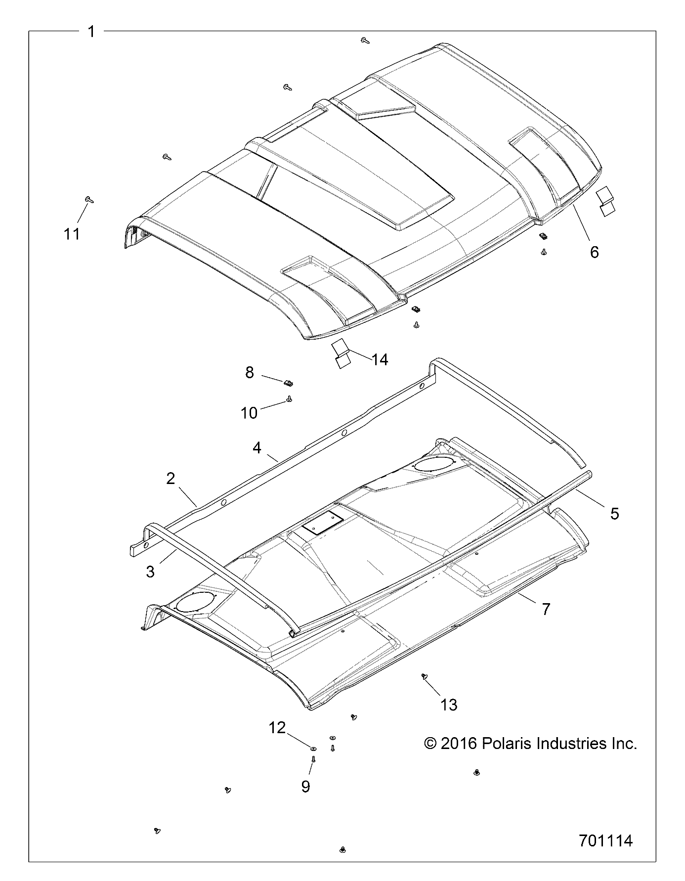 Part Number : 2878849 PRO-FIT SPORT ROOF