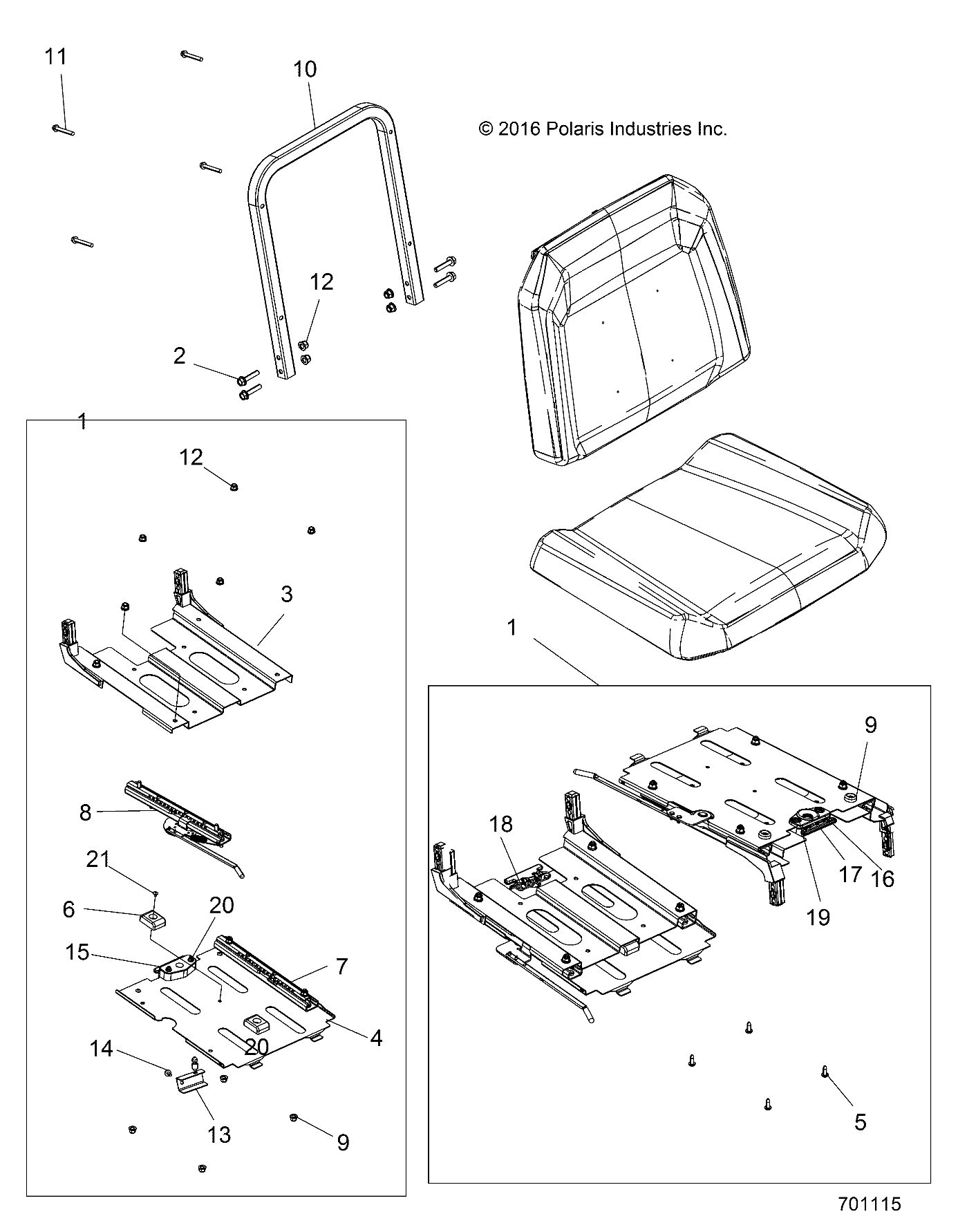 Part Number : 7081852 SLIDE SEAT  LH