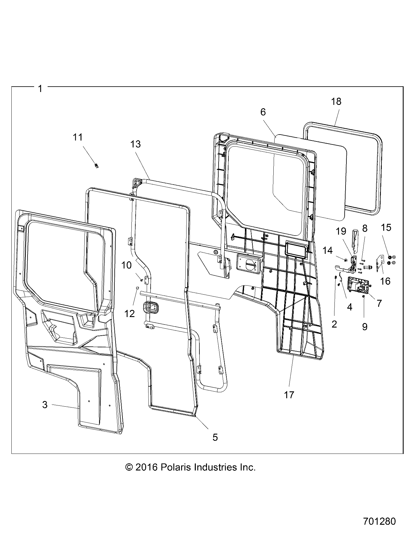 Part Number : 5450581 SKIN-DOOR REAR LH TTC