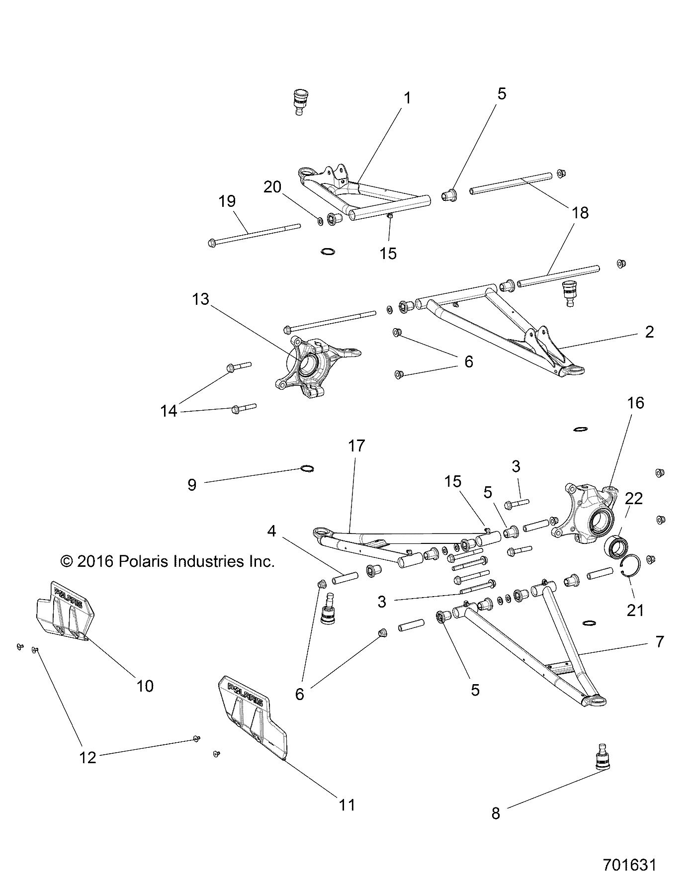 Foto diagrama Polaris que contem a peça 1020888-689