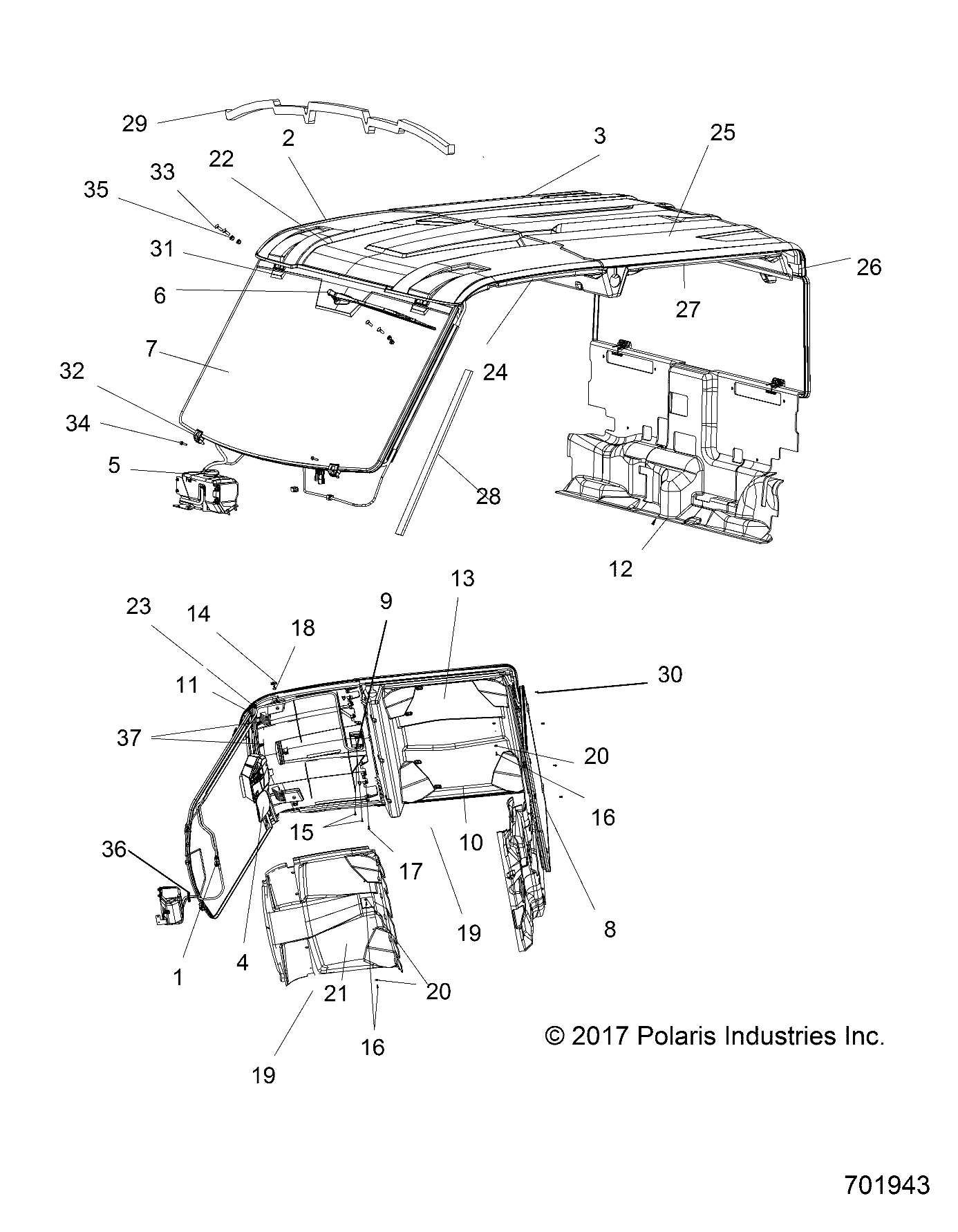 Part Number : 5814503 HEADLINER  FRONT