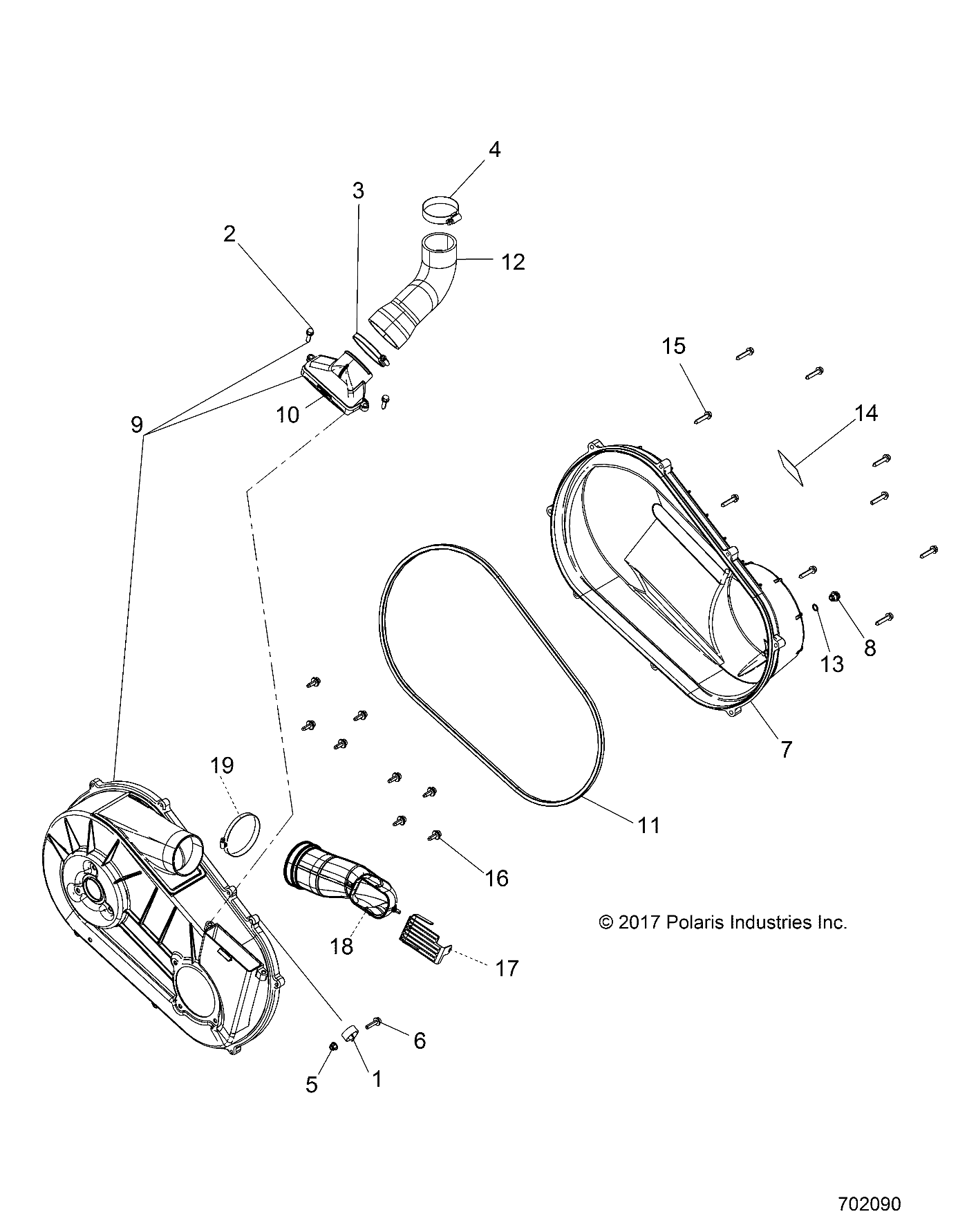 Part Number : 5416458 CLUTCH HOSE  AIR OUTLET