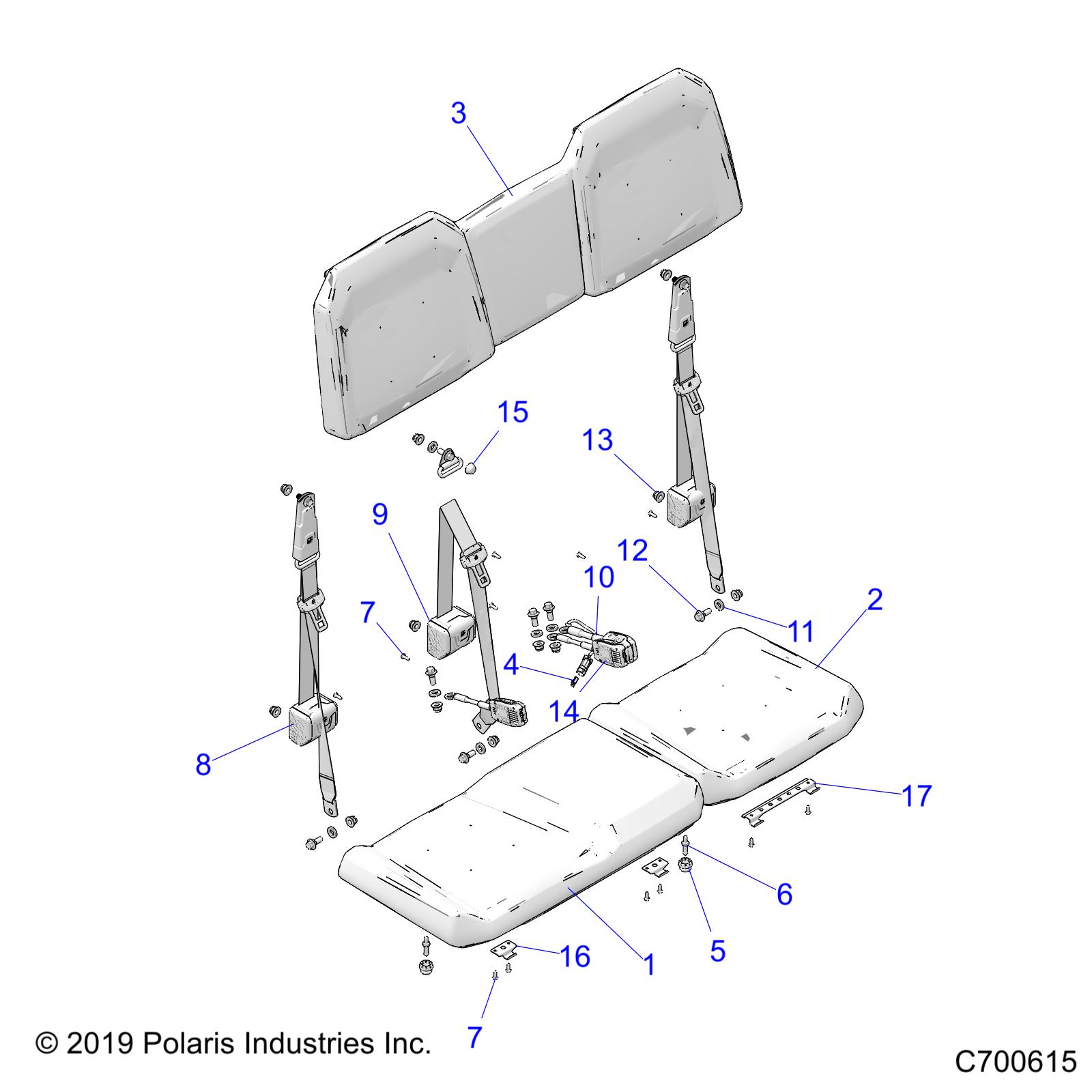 Foto diagrama Polaris que contem a peça 2687899-070