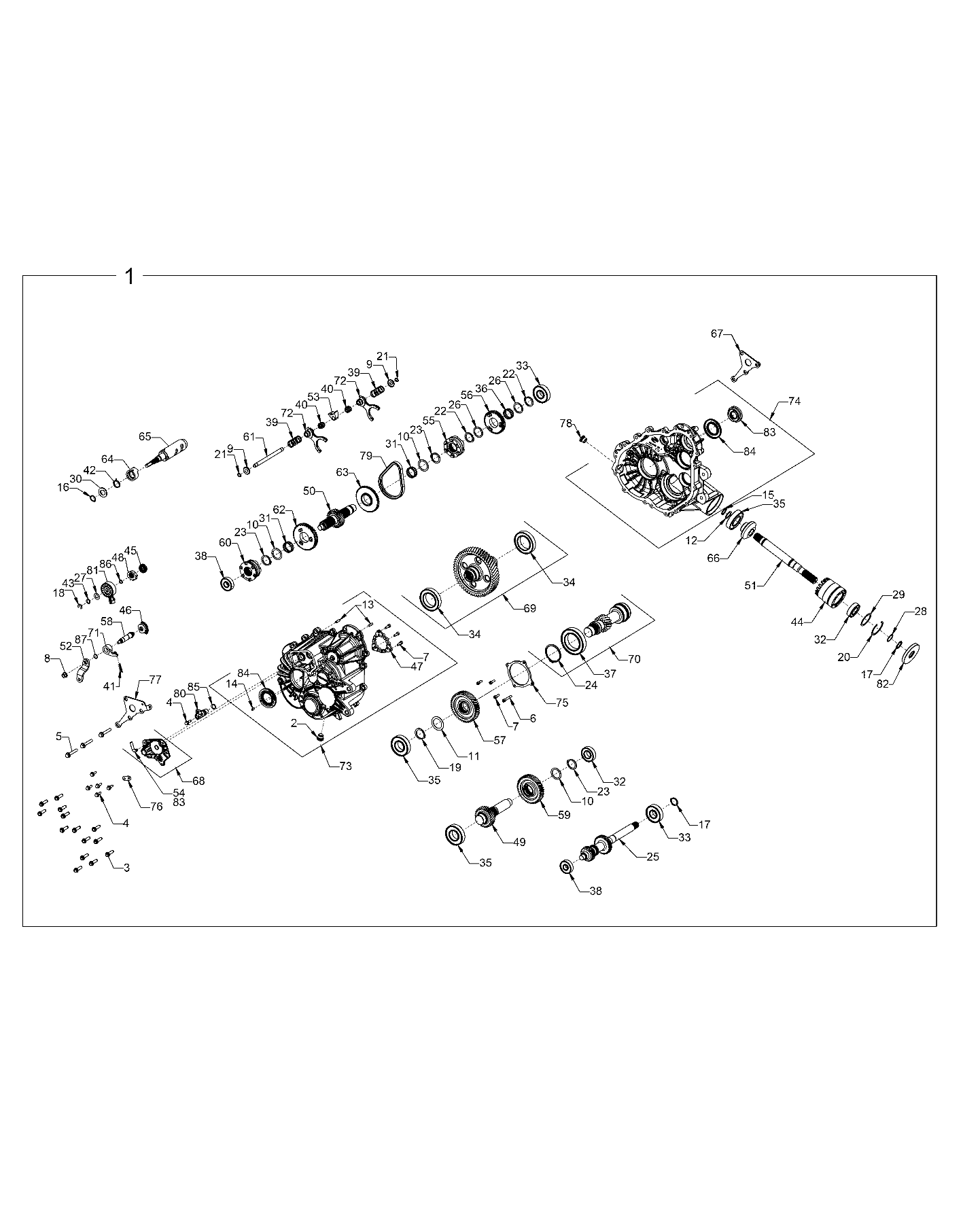 Part Number : 3236543 ASM-SUB LH CASE(413122)