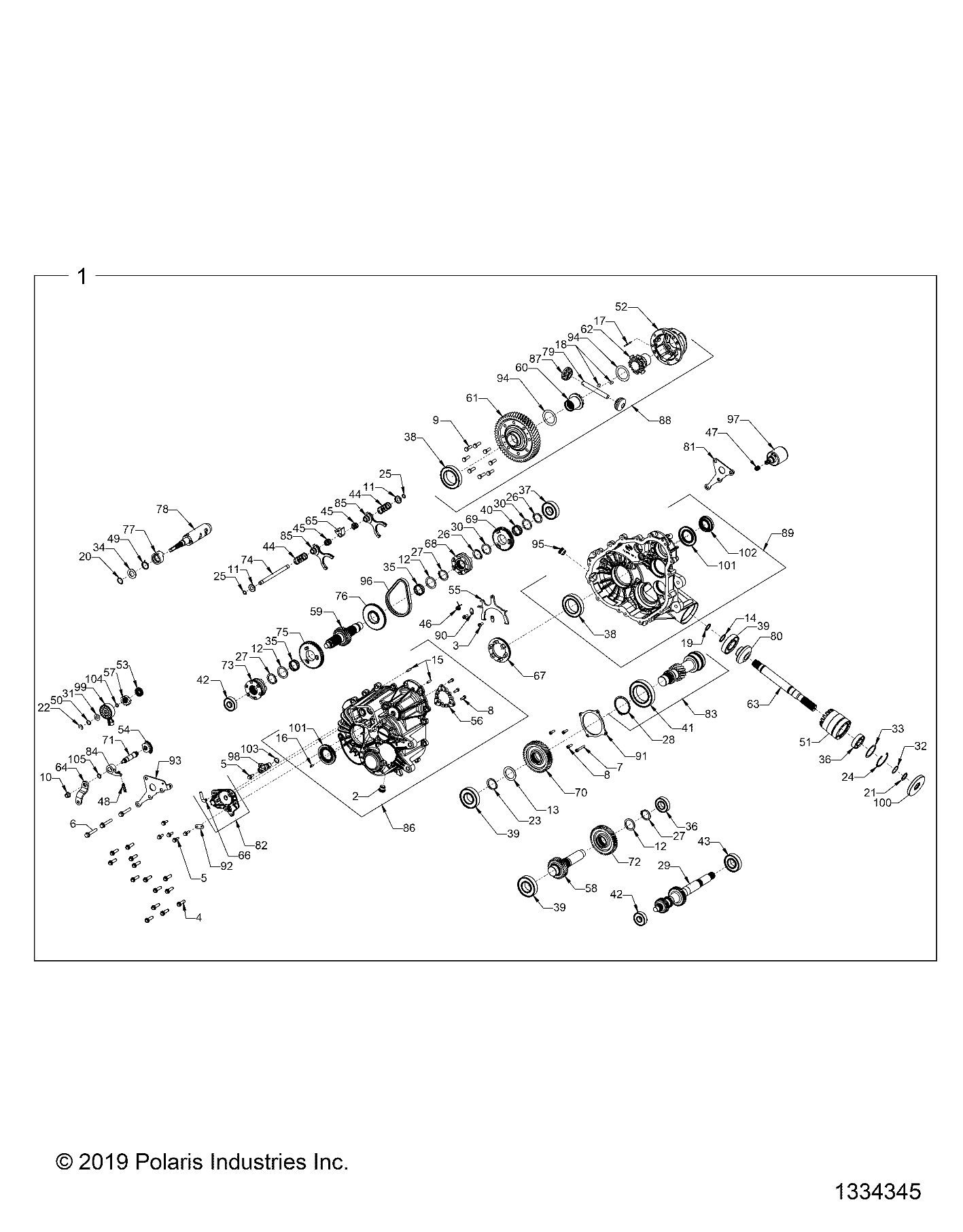 Part Number : 1334345 ASM-GEARCASE EBS