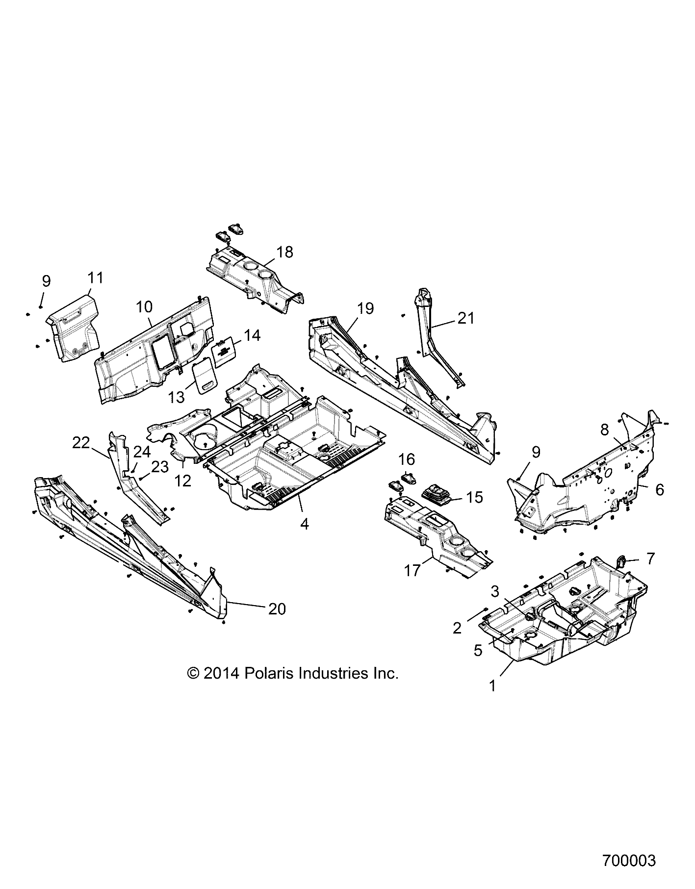 Foto diagrama Polaris que contem a peça 5450270-070