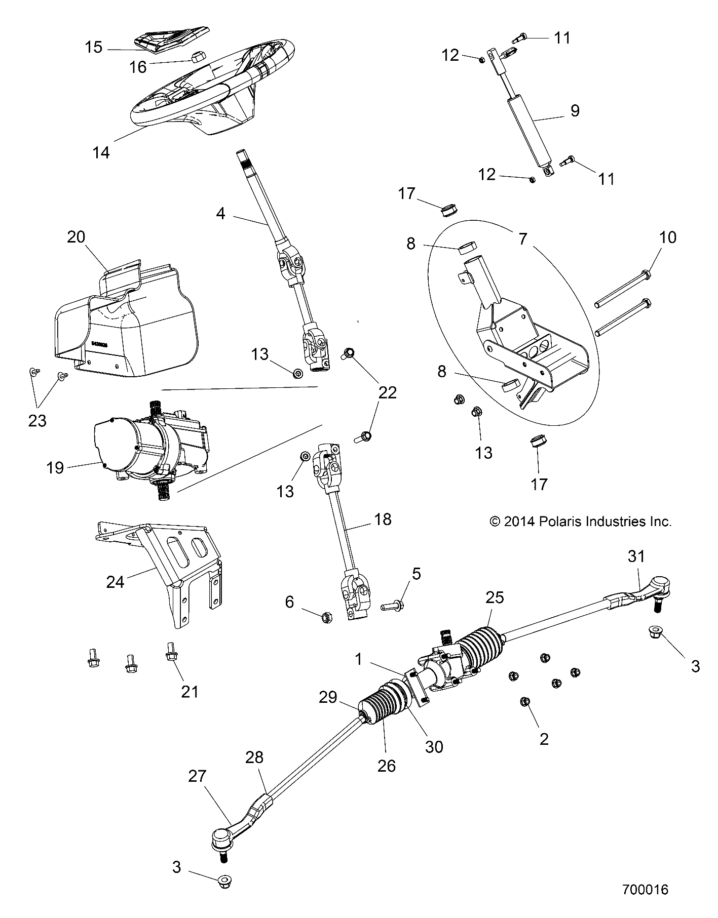 Foto diagrama Polaris que contem a peça 2411826