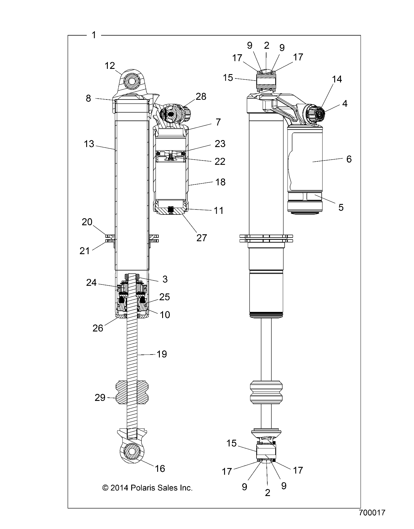 Foto diagrama Polaris que contem a peça 1500870