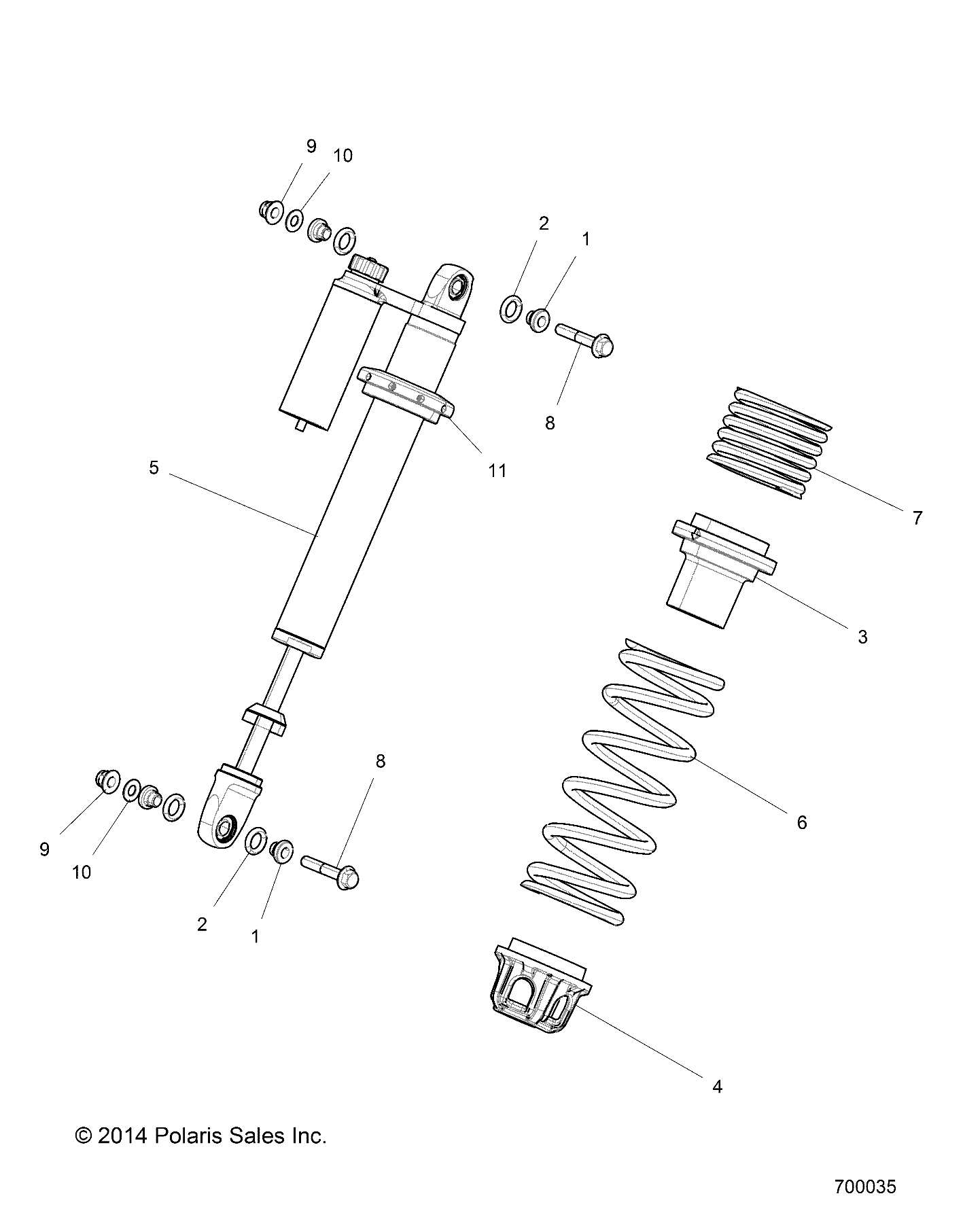 Part Number : 7044375 SHOCK  FRONT  RIGHT  RZR XP