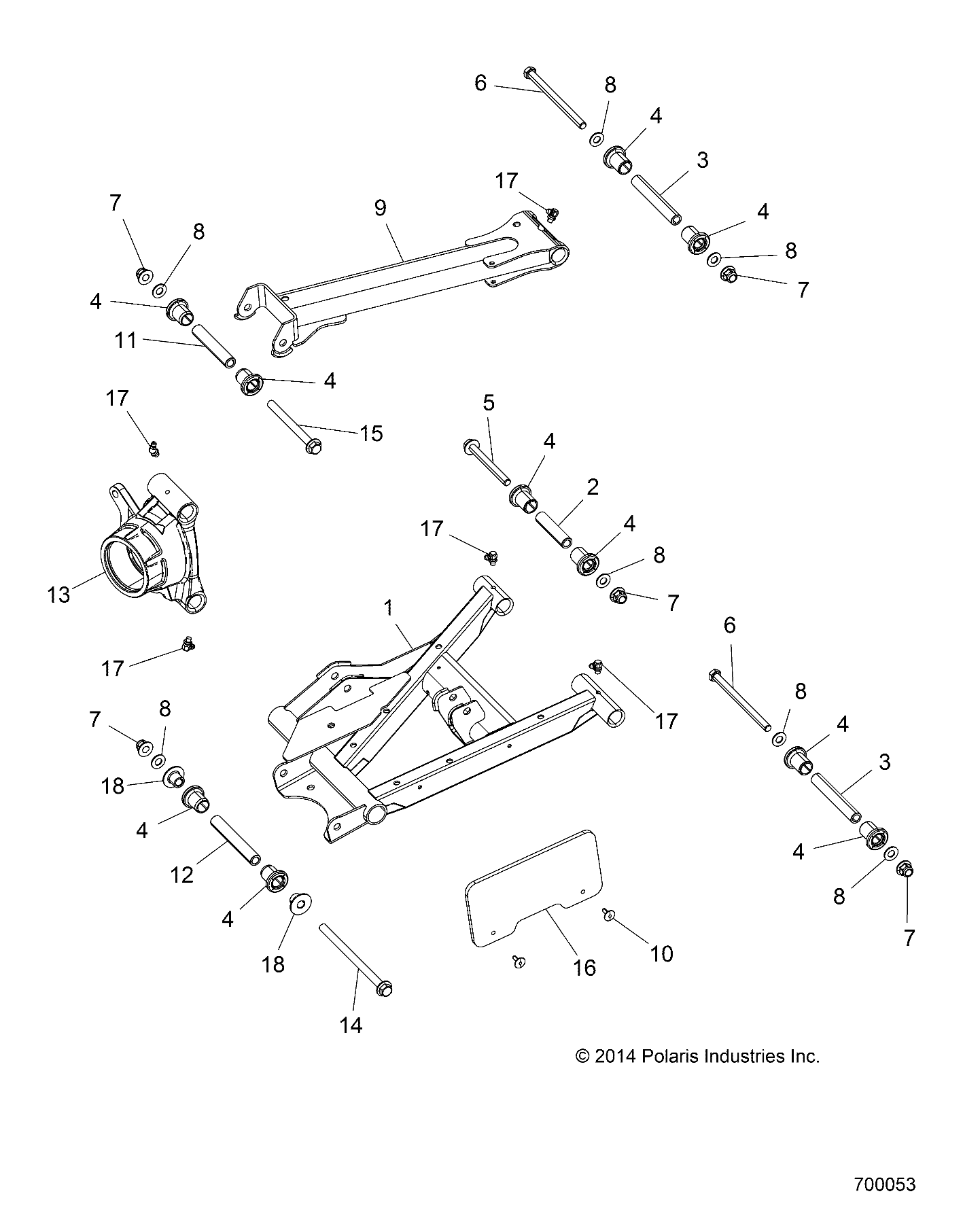 Part Number : 1018821-458 A-ARM WELD REAR UPPER RIGHT MA