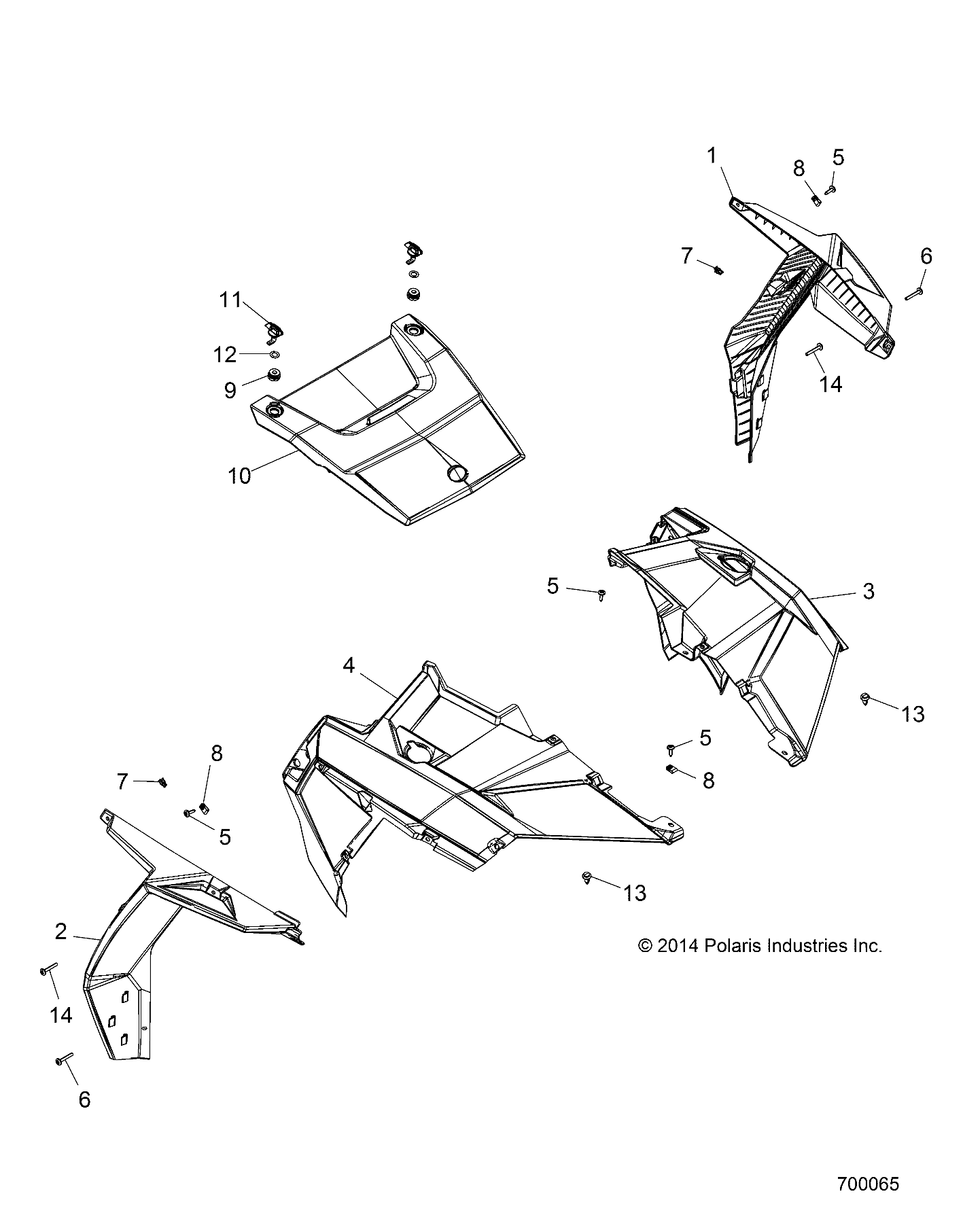 Foto diagrama Polaris que contem a peça 5450718-653