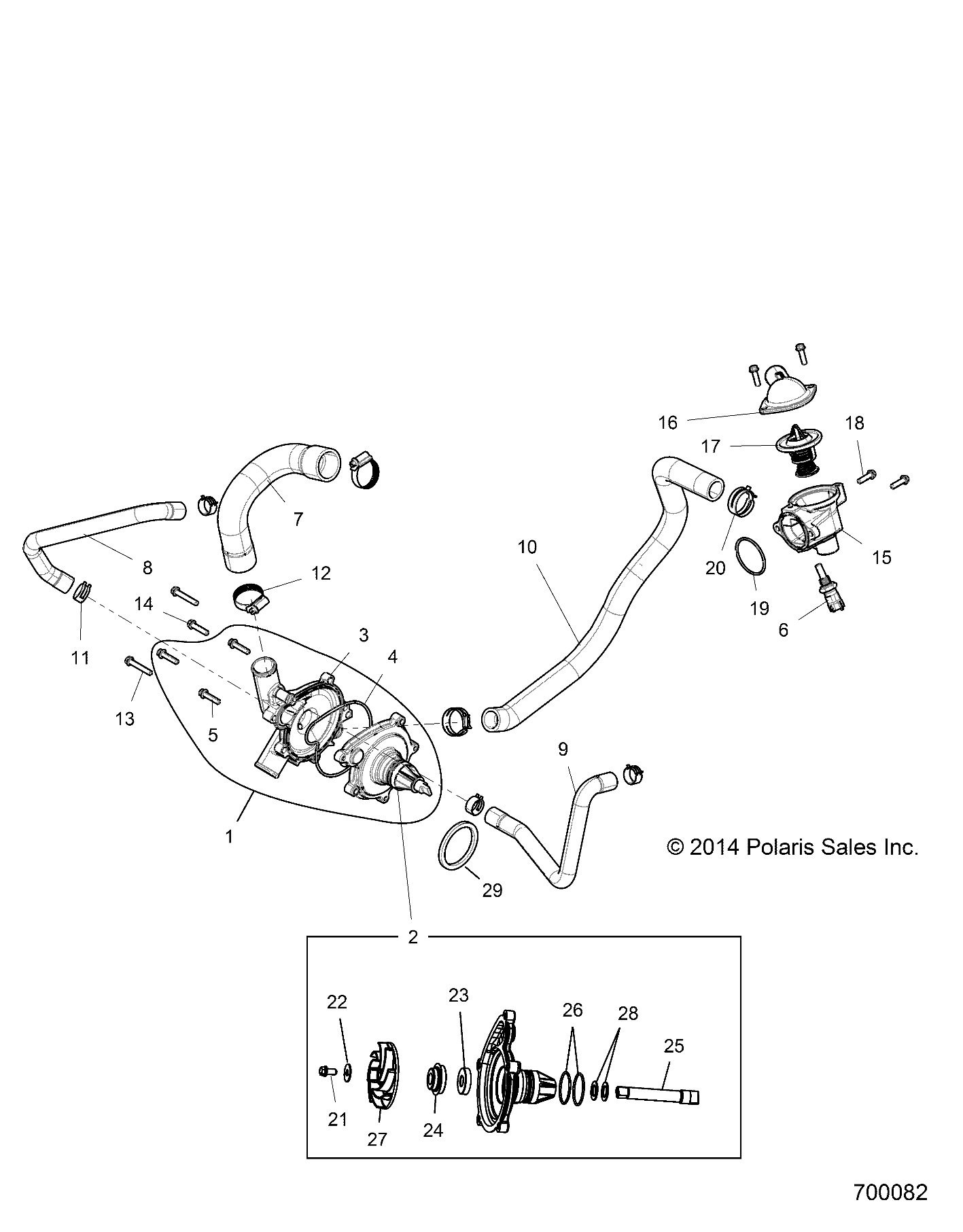 Foto diagrama Polaris que contem a peça 7052526