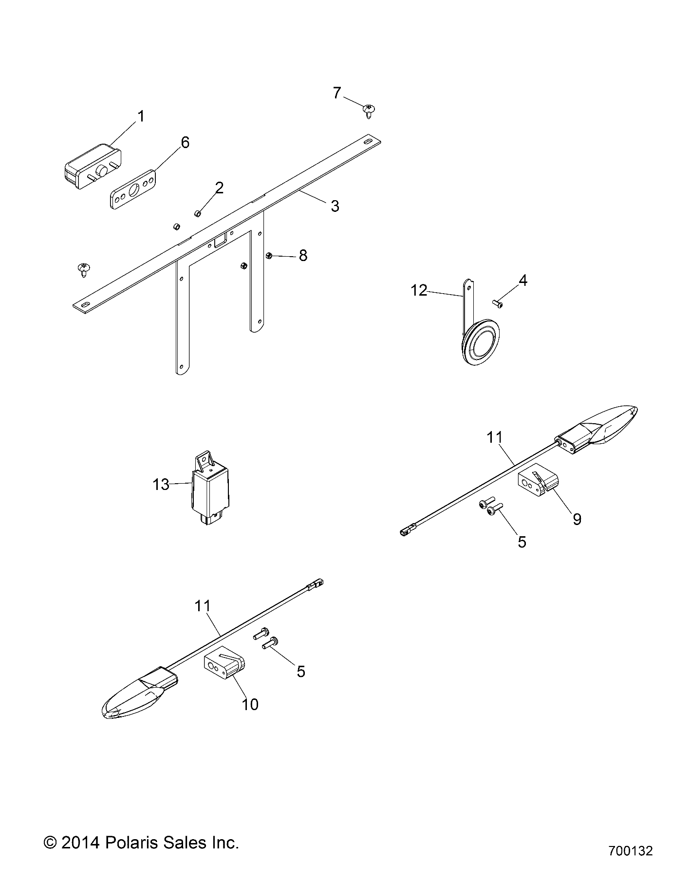 Part Number : 5415513 MOUNT-BLINKER MRGR RH