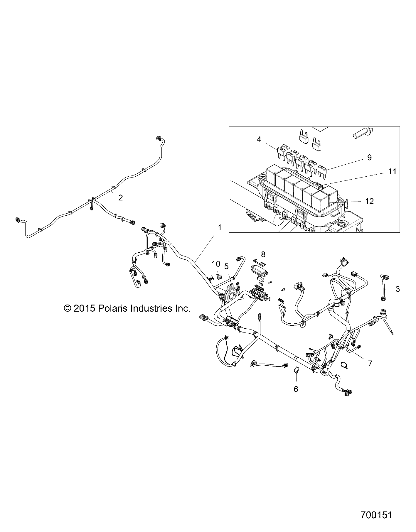 Part Number : 2412835 HARNESS BOX RANGER EU