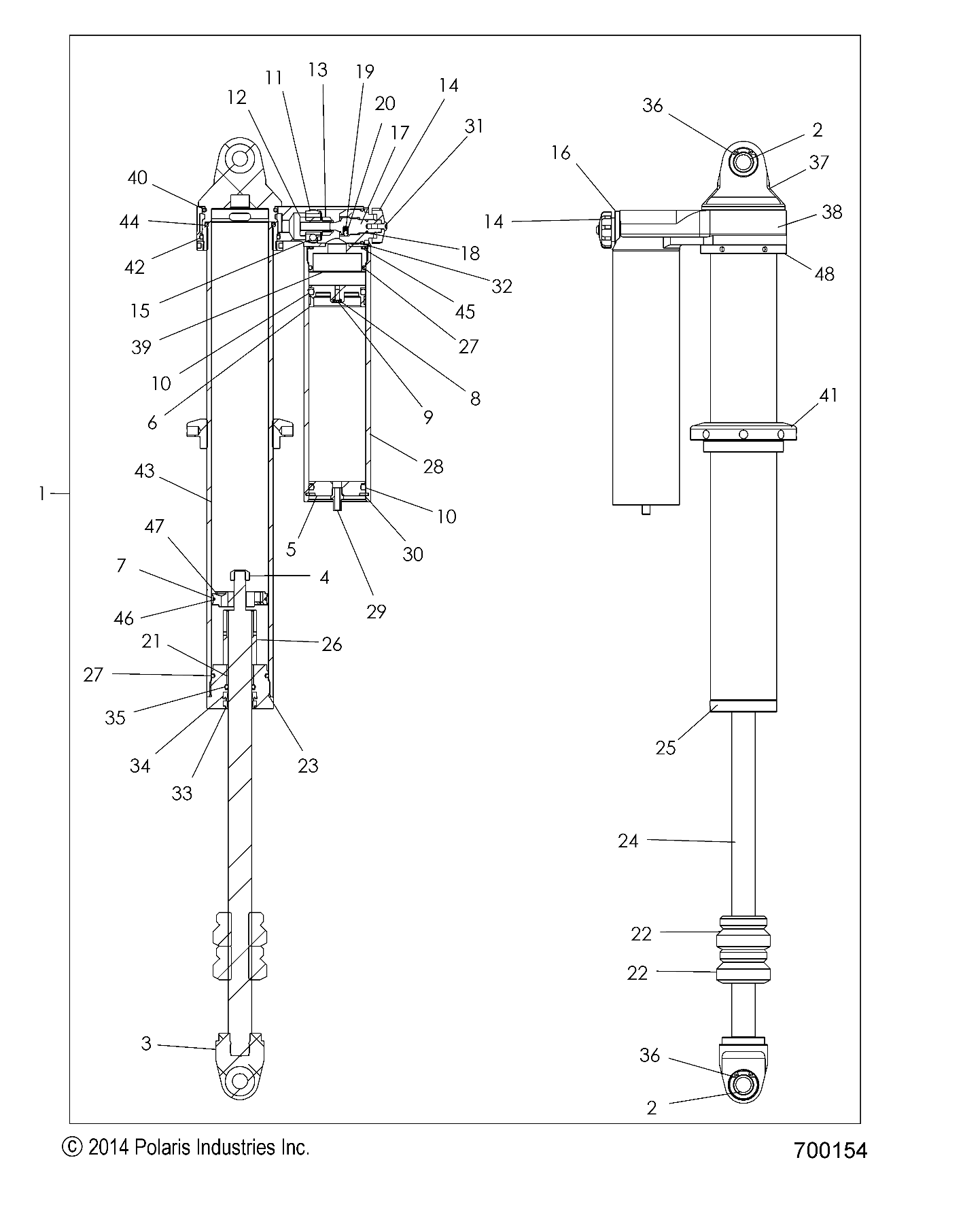 Foto diagrama Polaris que contem a peça 7044257