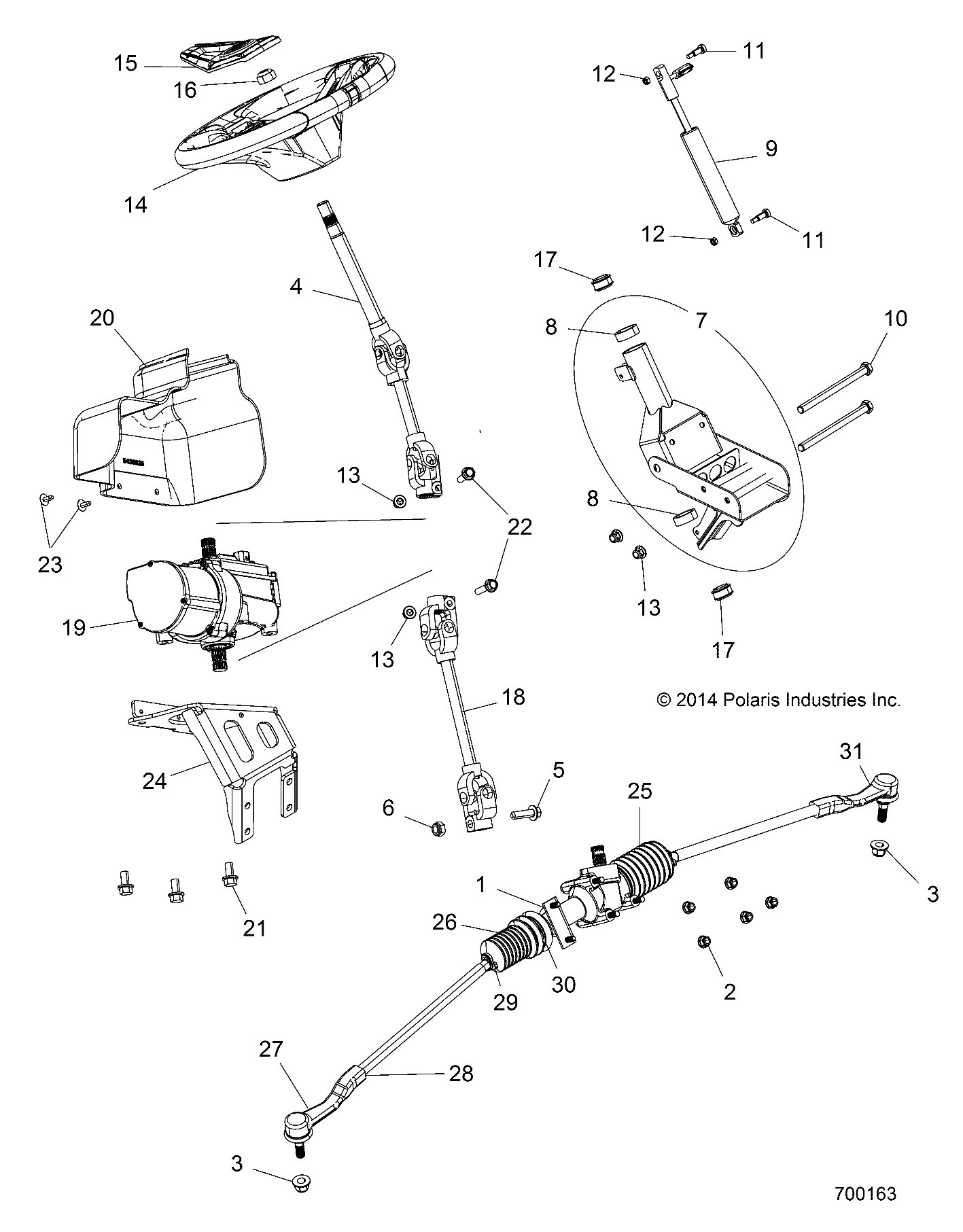 Foto diagrama Polaris que contem a peça 5451356-689