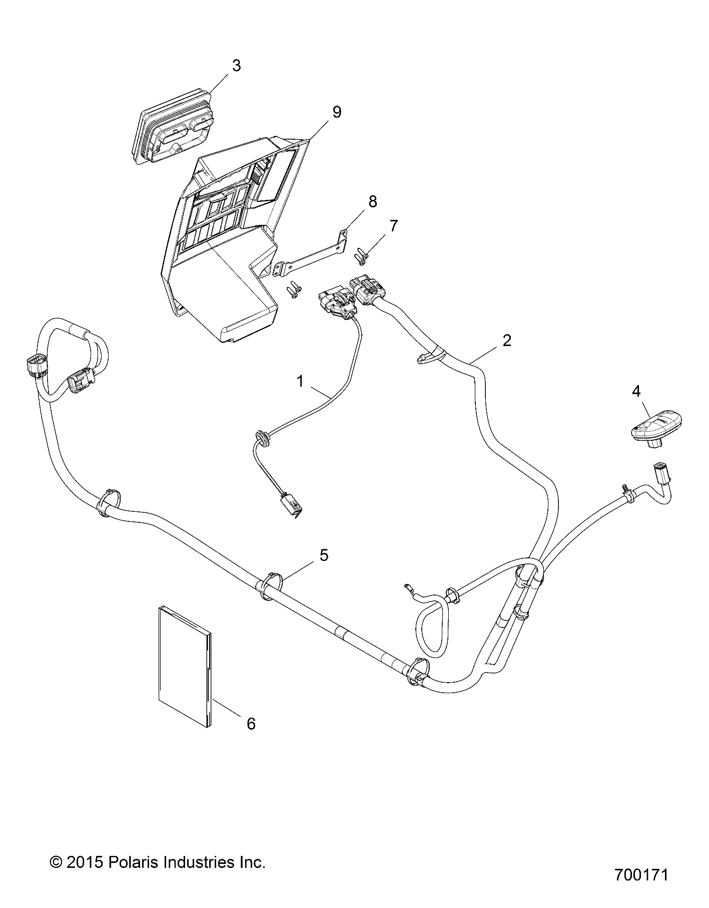 Foto diagrama Polaris que contem a peça 9925416