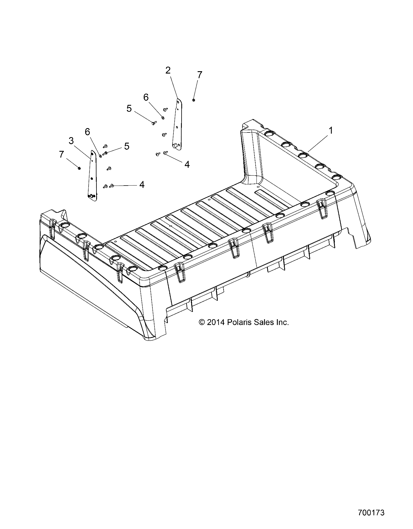 Foto diagrama Polaris que contem a peça 1016943-067