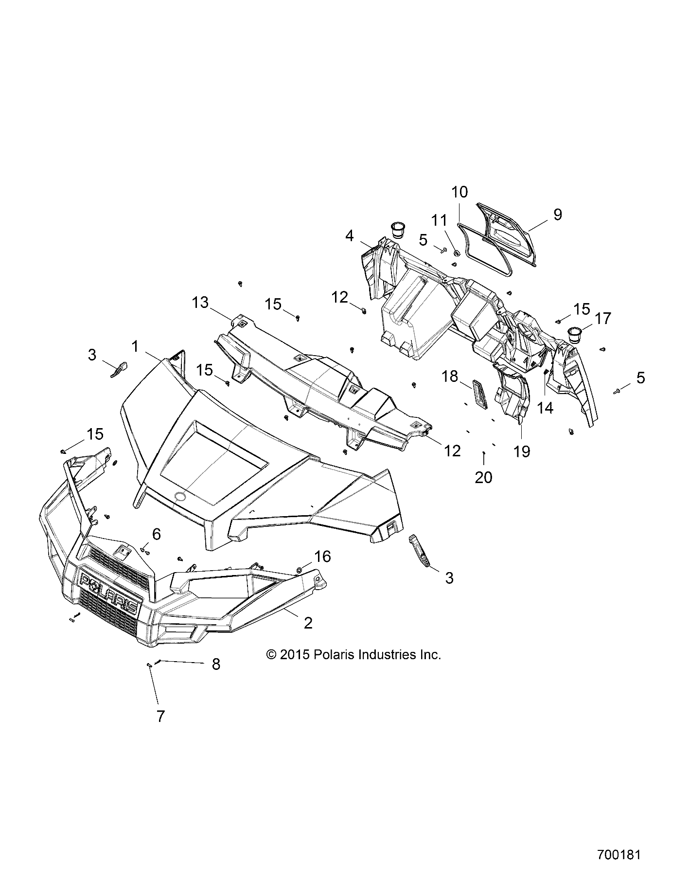 Foto diagrama Polaris que contem a peça 5451006-498