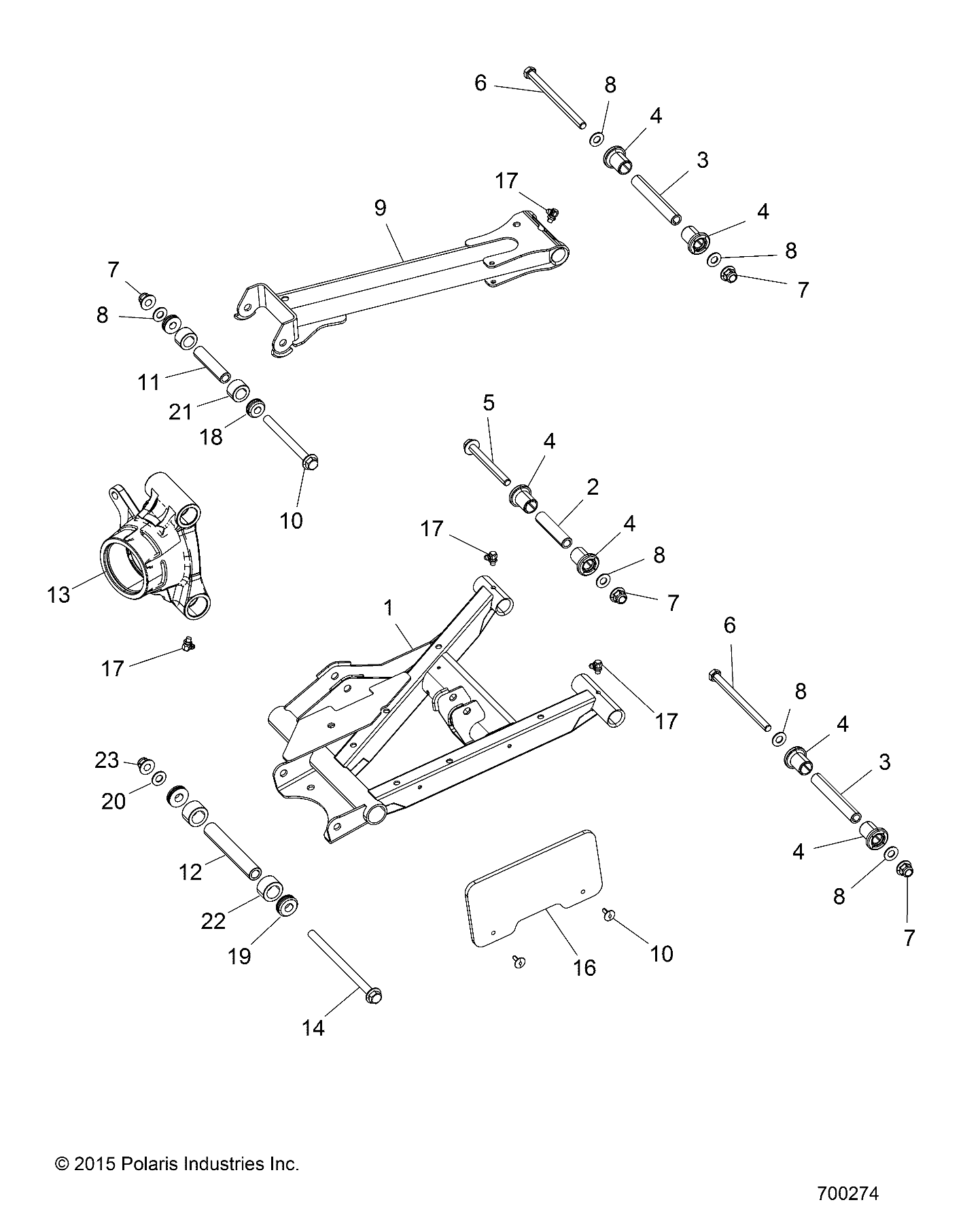 Foto diagrama Polaris que contem a peça 5138798