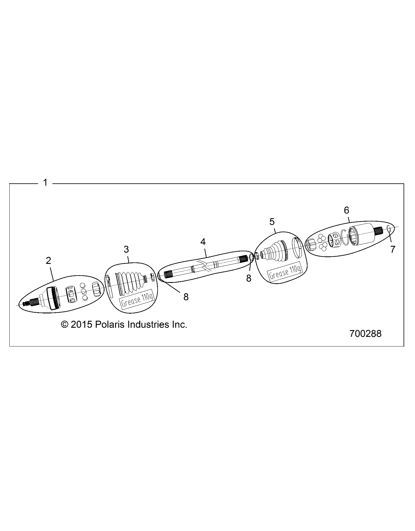 Foto diagrama Polaris que contem a peça 1334490