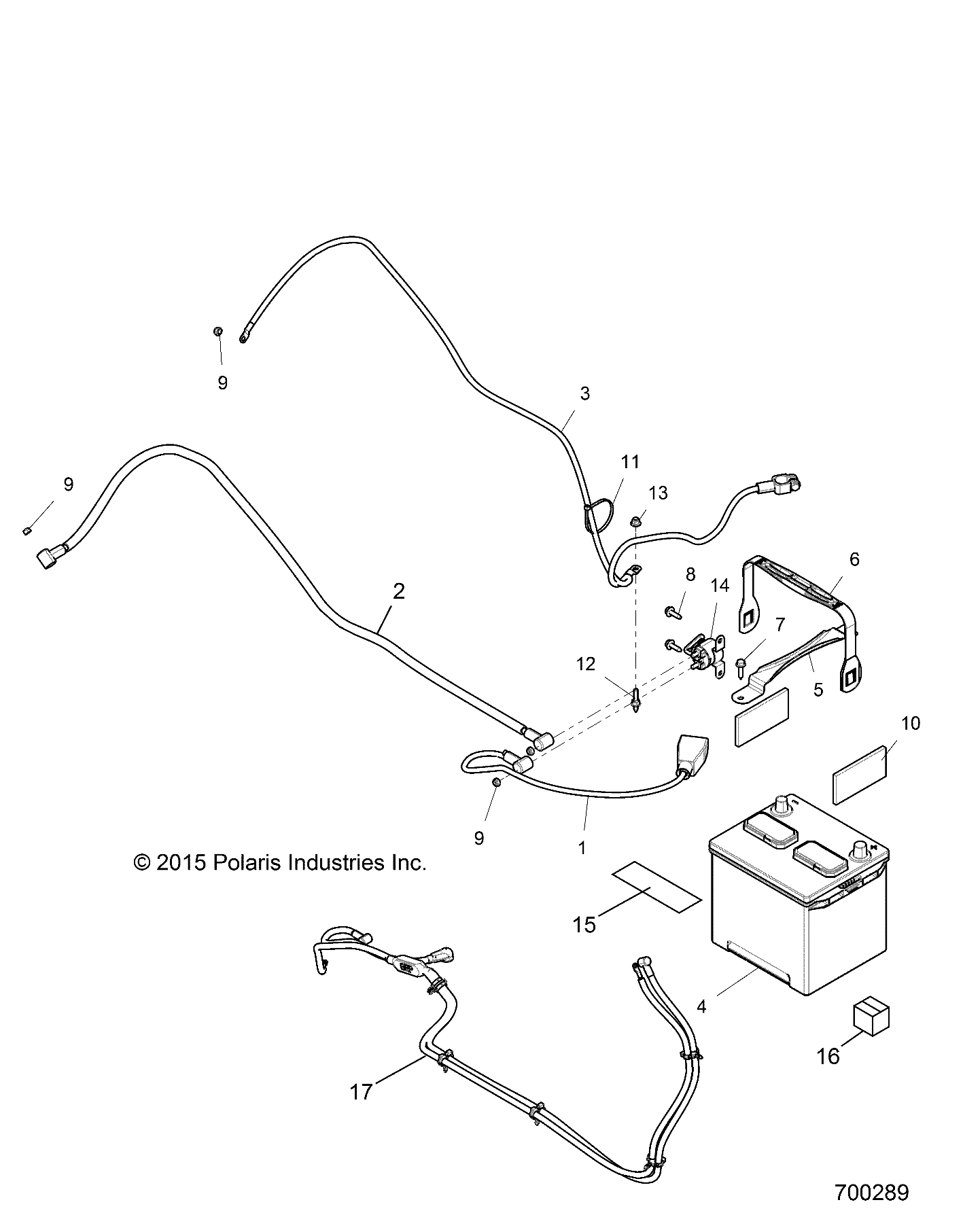 Part Number : 4016025 CABLE-BATT/GRND TO TERM BLOCK