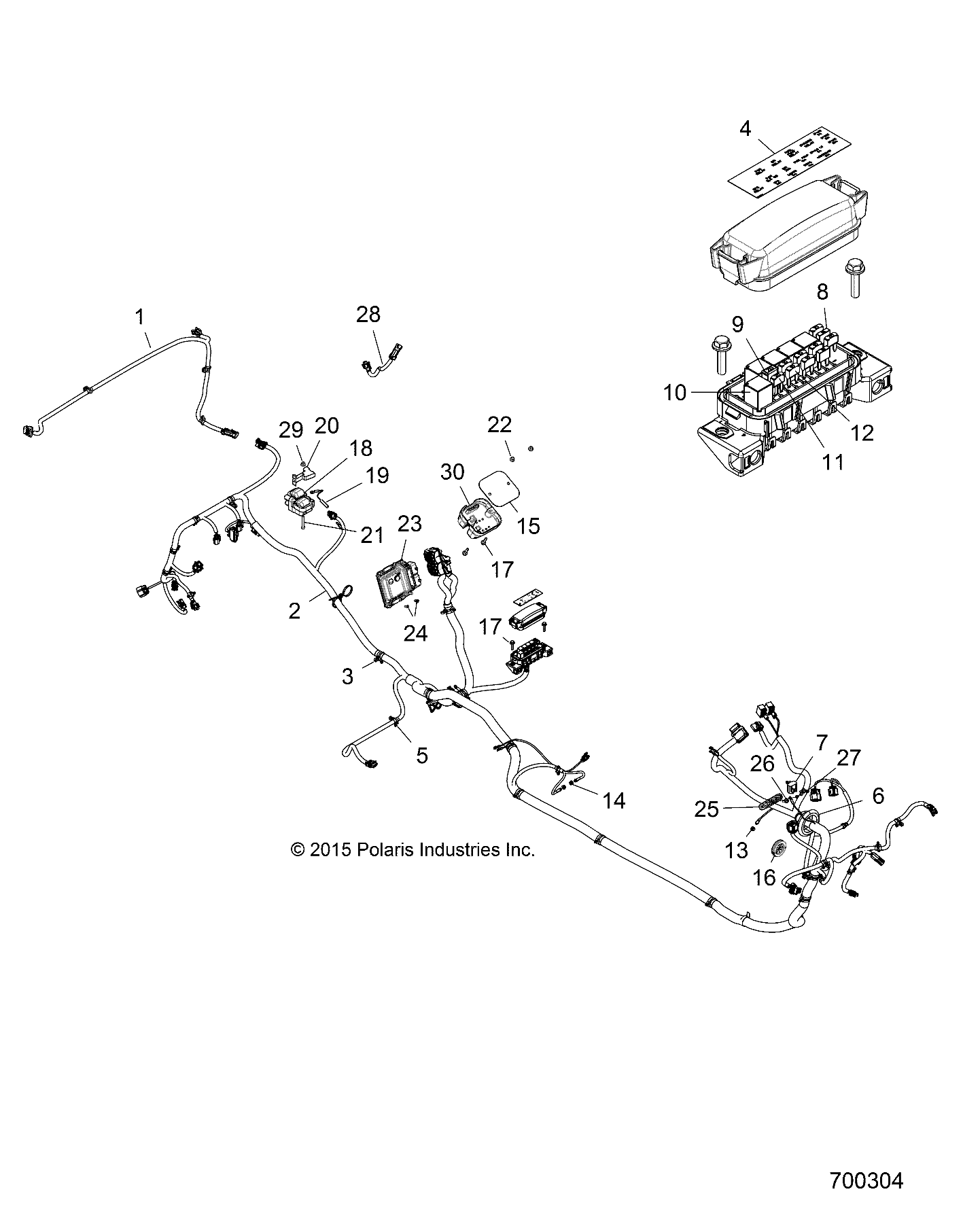 Foto diagrama Polaris que contem a peça 2413233