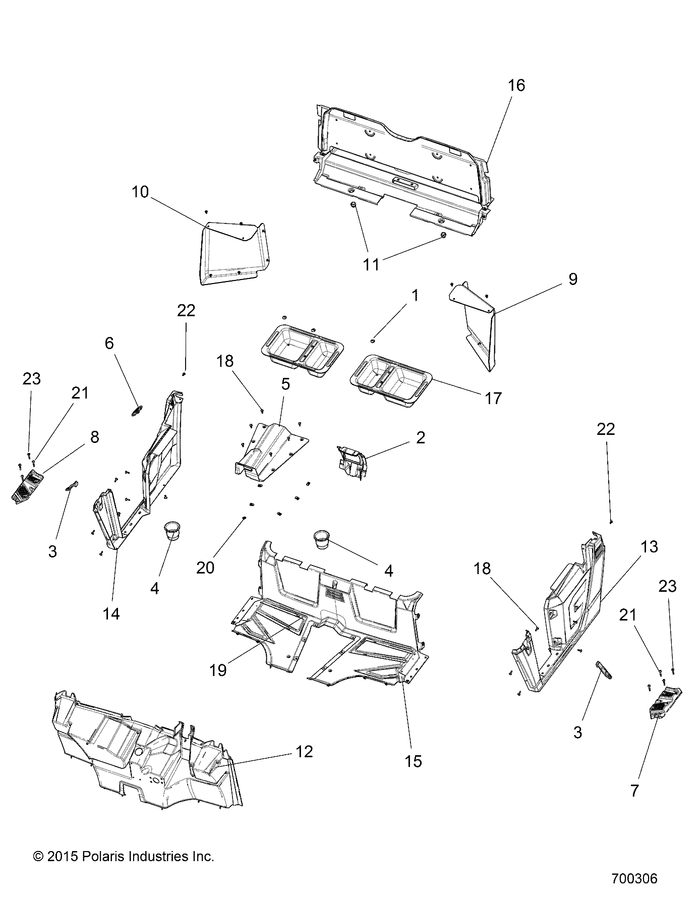 Foto diagrama Polaris que contem a peça 5438722-070