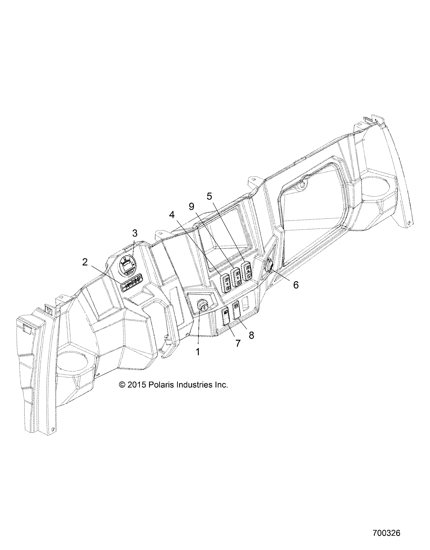 Foto diagrama Polaris que contem a peça 4012693