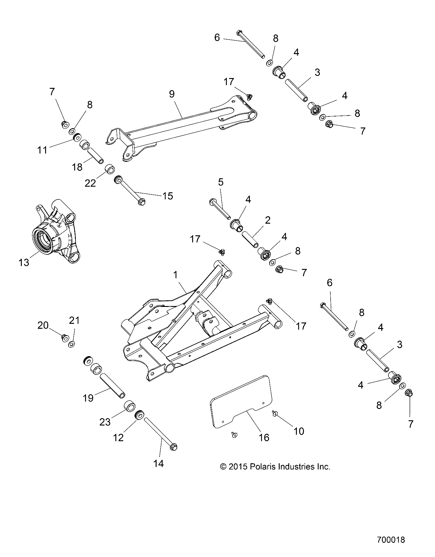 Foto diagrama Polaris que contem a peça 1021288-293
