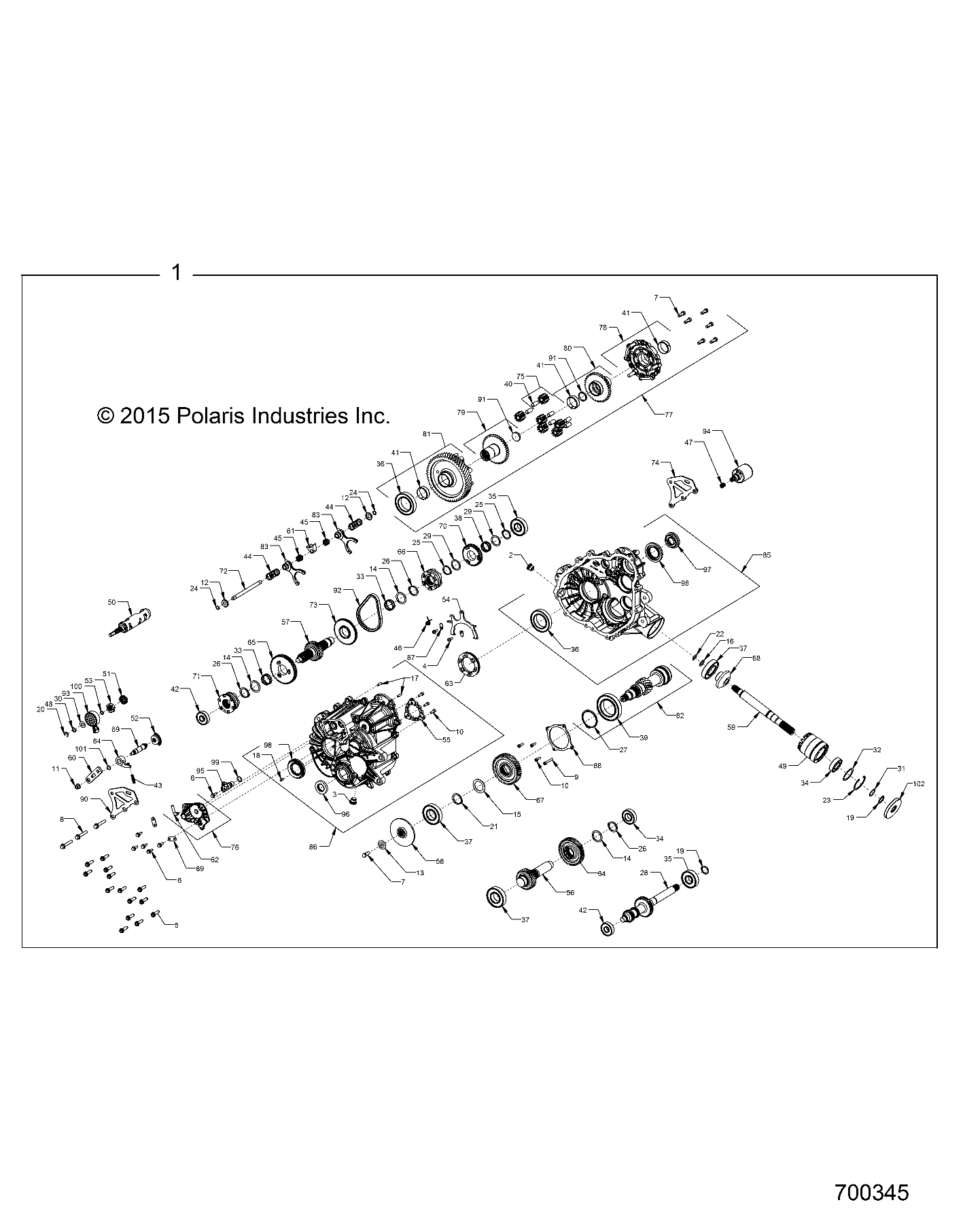 Part Number : 1333555 GEARCASE ASSEMBLY  DIESEL