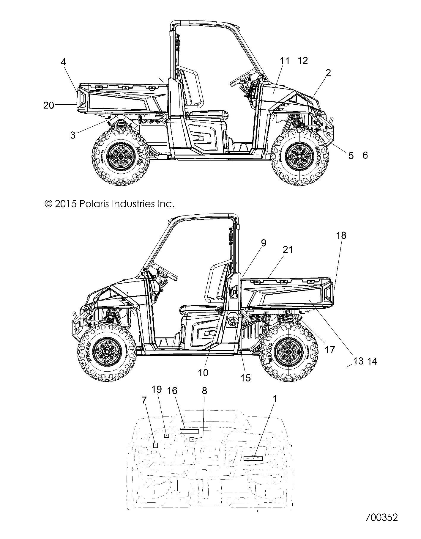 Foto diagrama Polaris que contem a peça 7180135