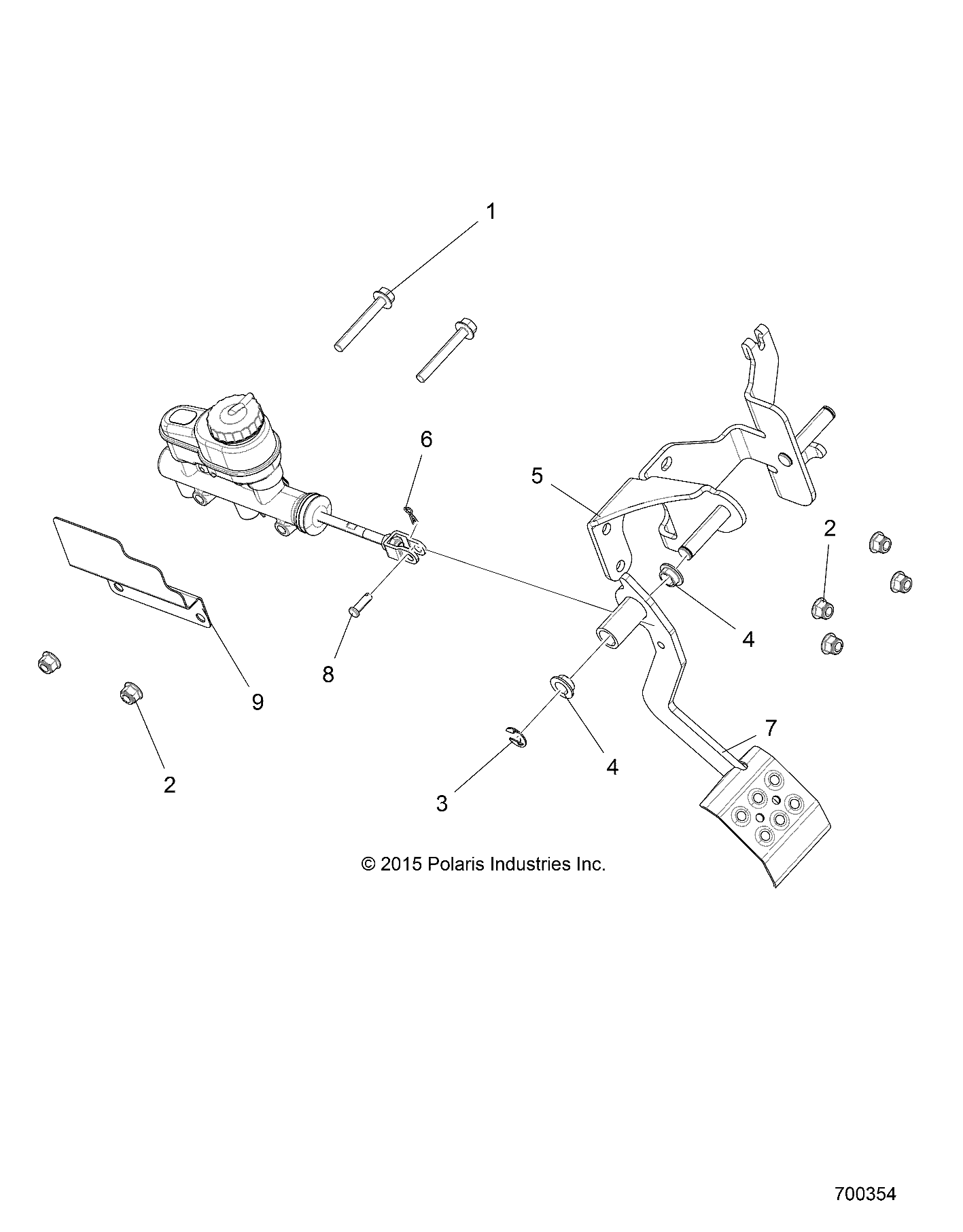 Foto diagrama Polaris que contem a peça 1020389-329