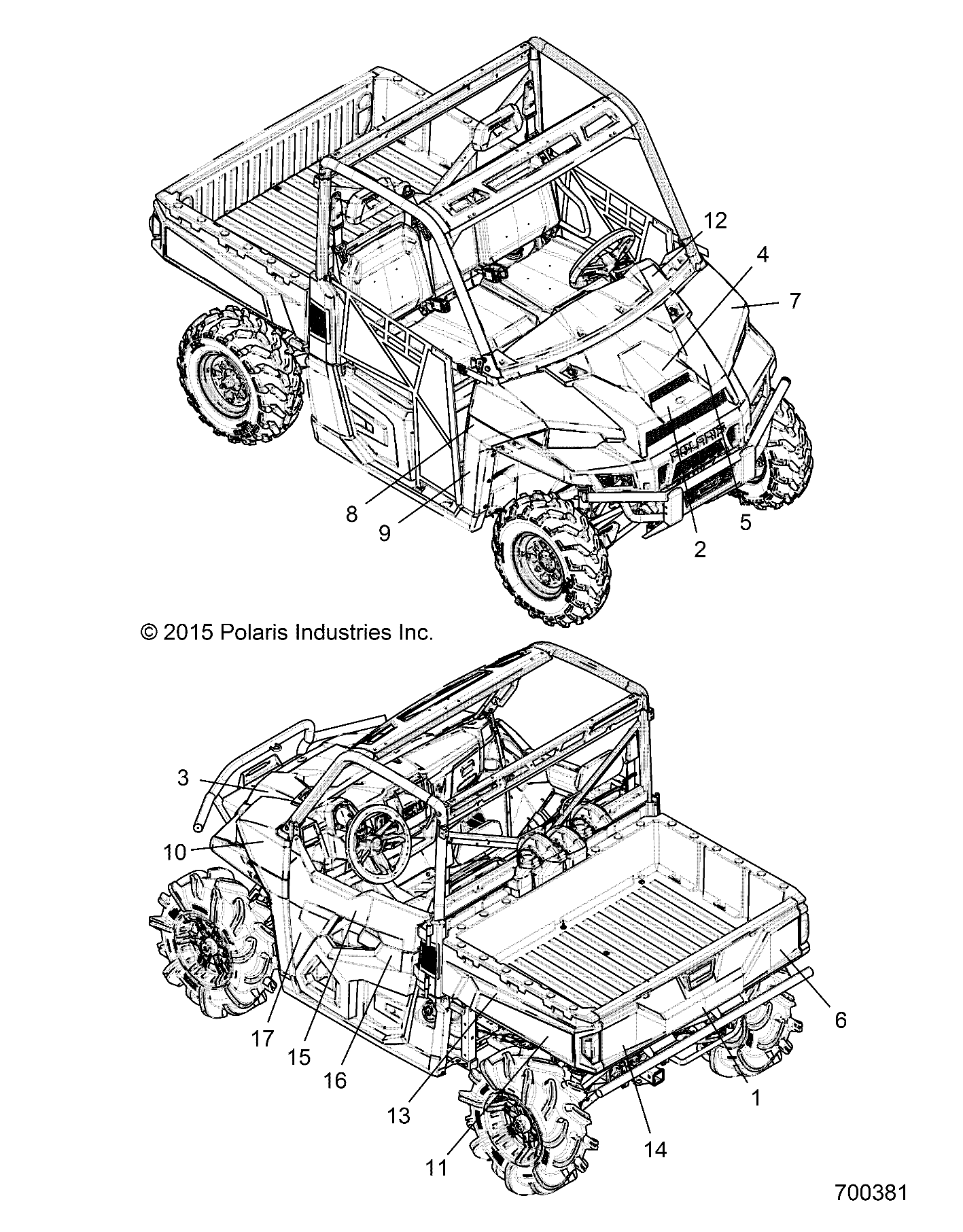 Part Number : 7183101 DECAL-HOOD CENTER TOP XP