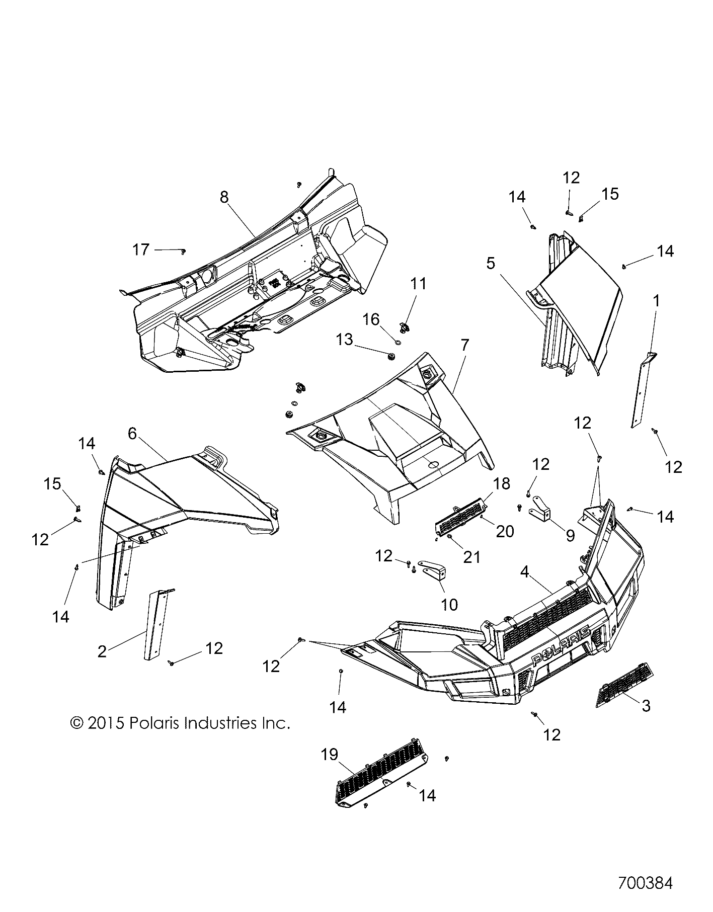 Foto diagrama Polaris que contem a peça 5439754-689