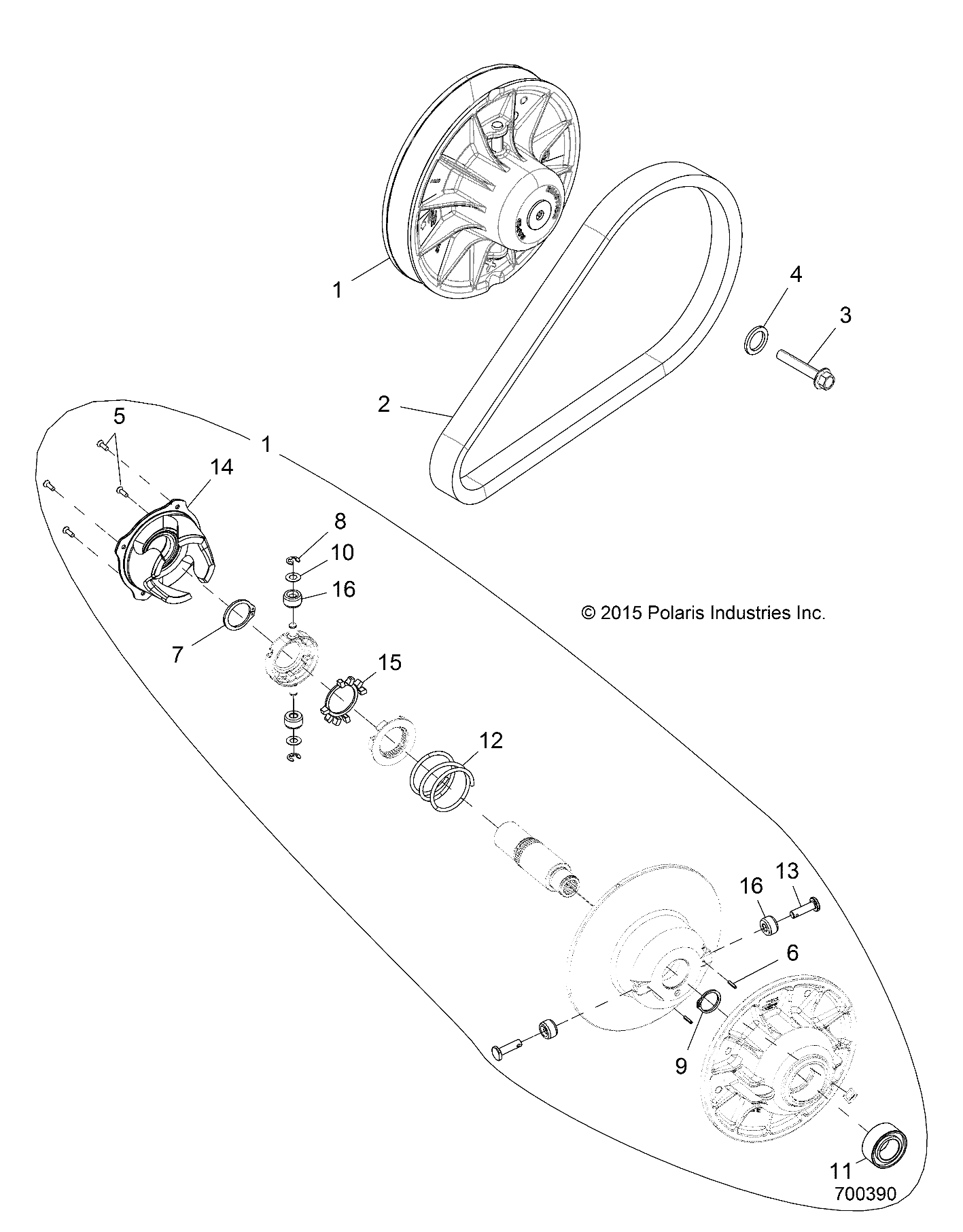 Foto diagrama Polaris que contem a peça 1323094