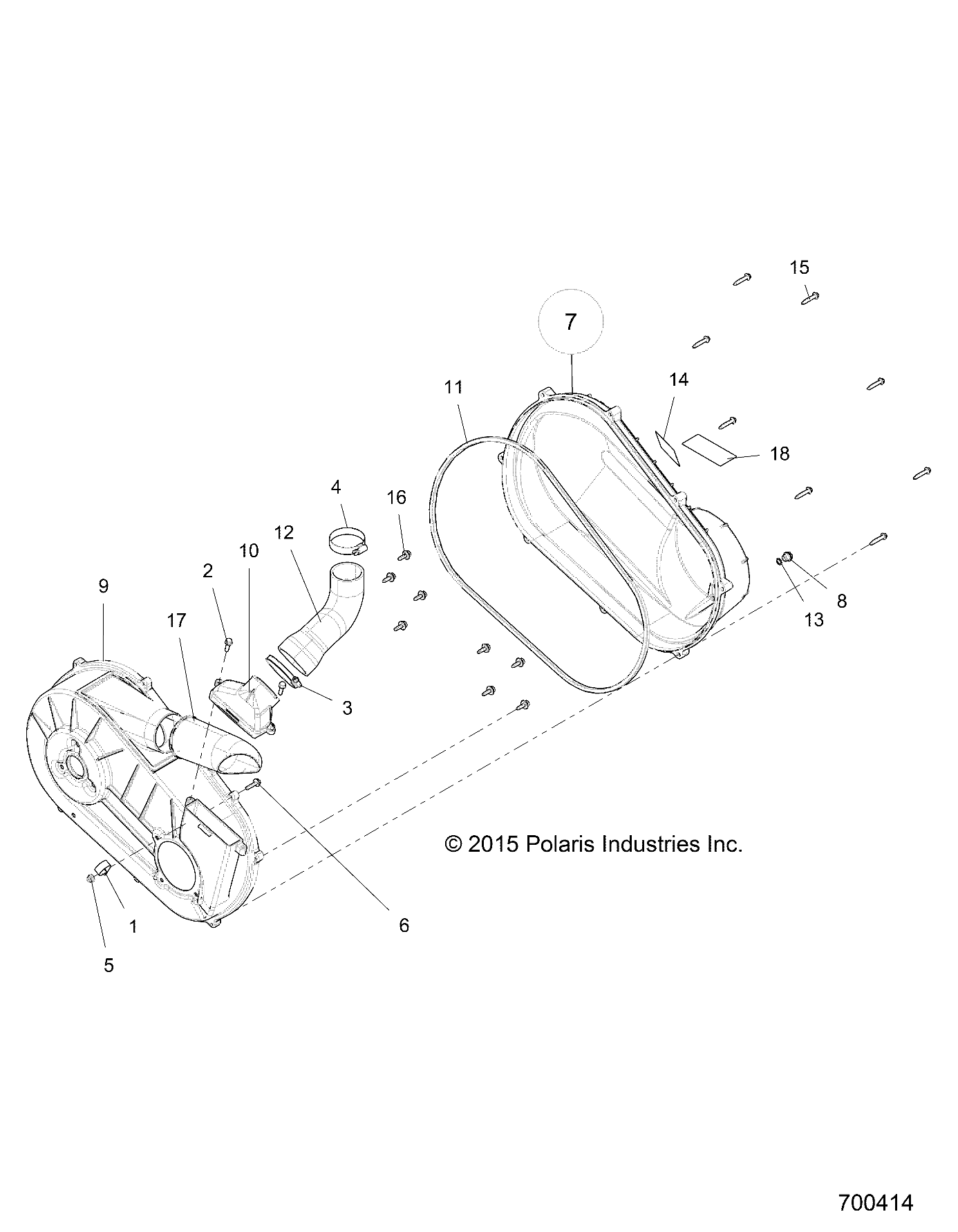 Foto diagrama Polaris que contem a peça 5450181