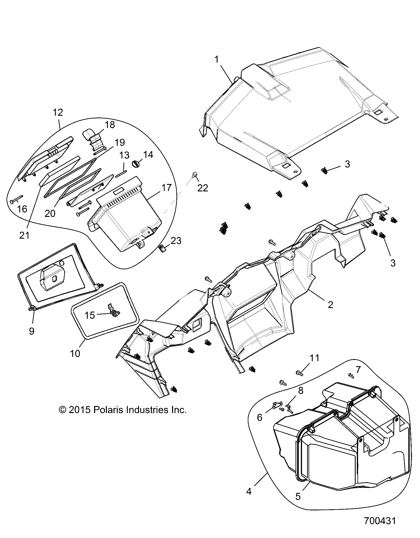 Part Number : 2636417-070 WARNING DECAL  LOWER IP   GLOS