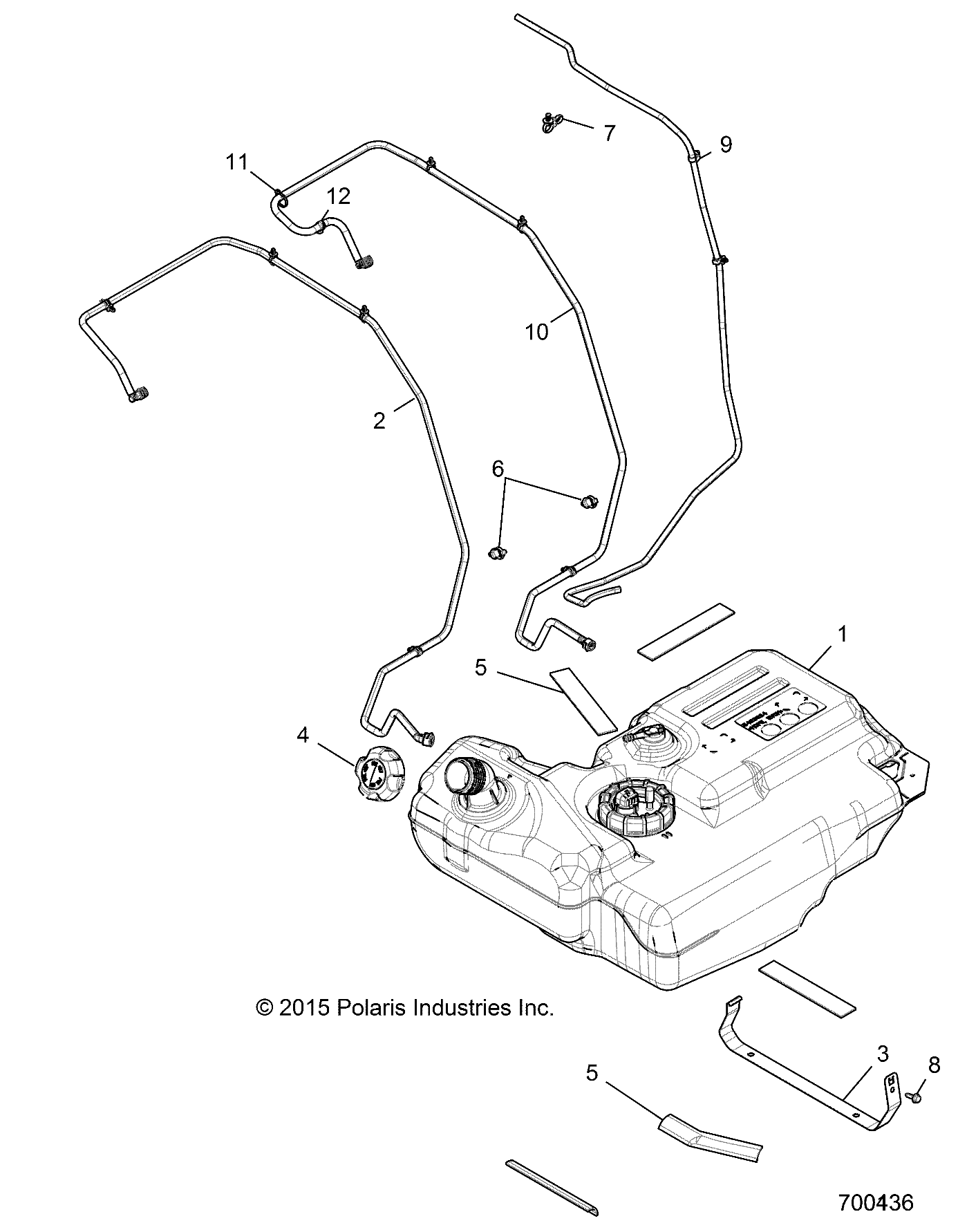 Part Number : 2521486 RETURN FUEL TANK ASSEMBLY