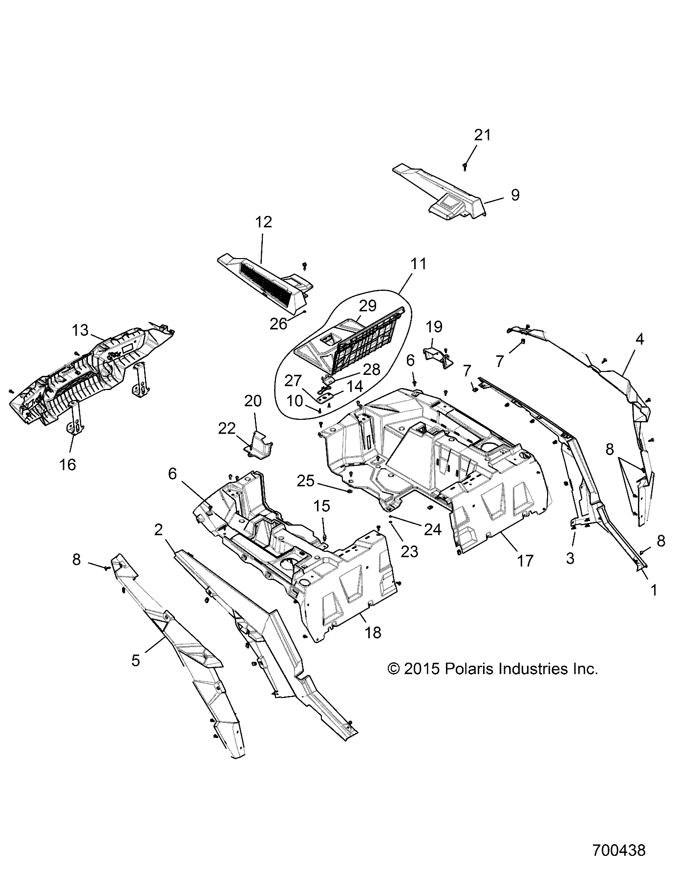 Part Number : 2635123-688 FENDER ASM REAR LEFT GRAPHITE