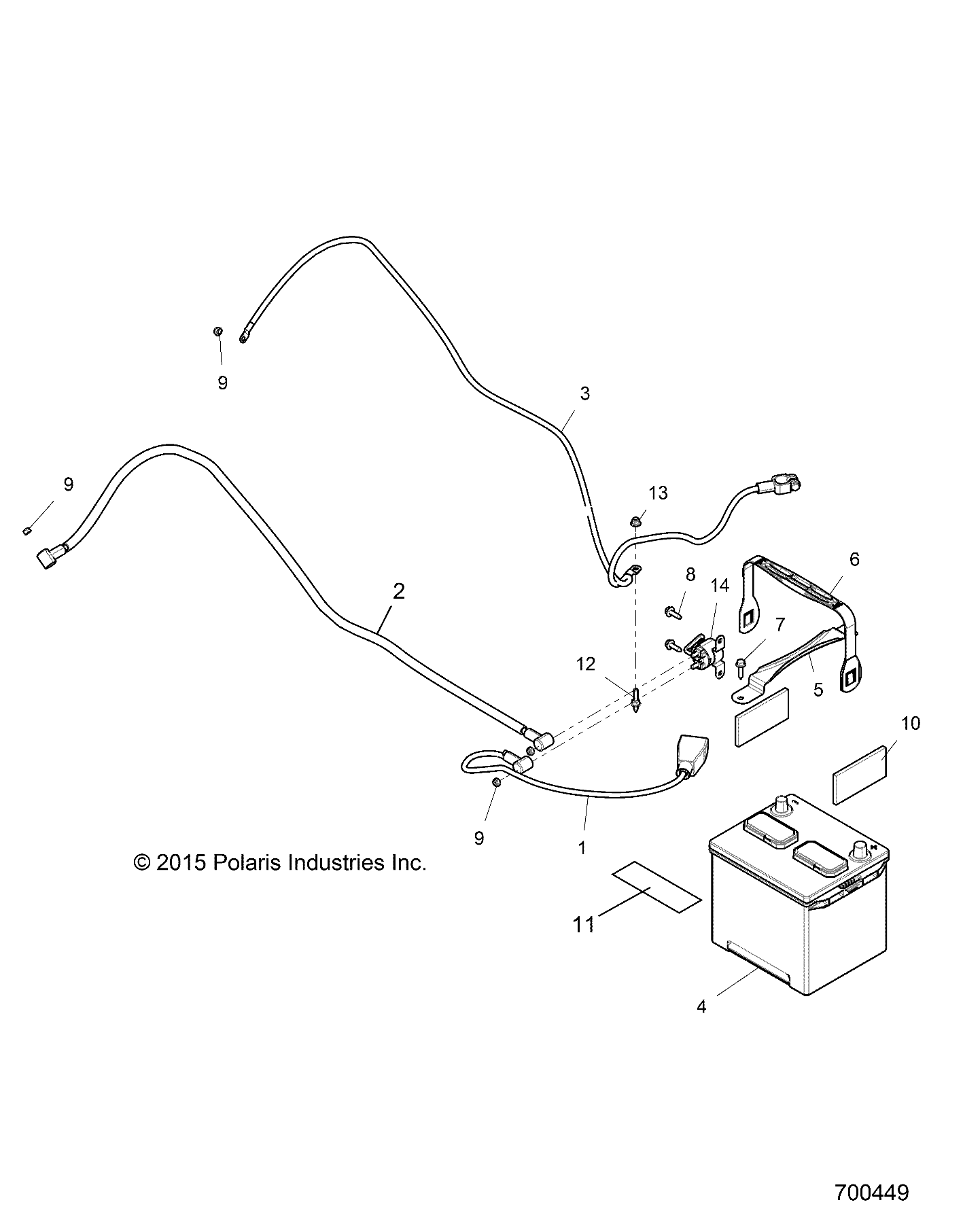 Part Number : 4015425 BATTERY TO SOLENOID CABLE