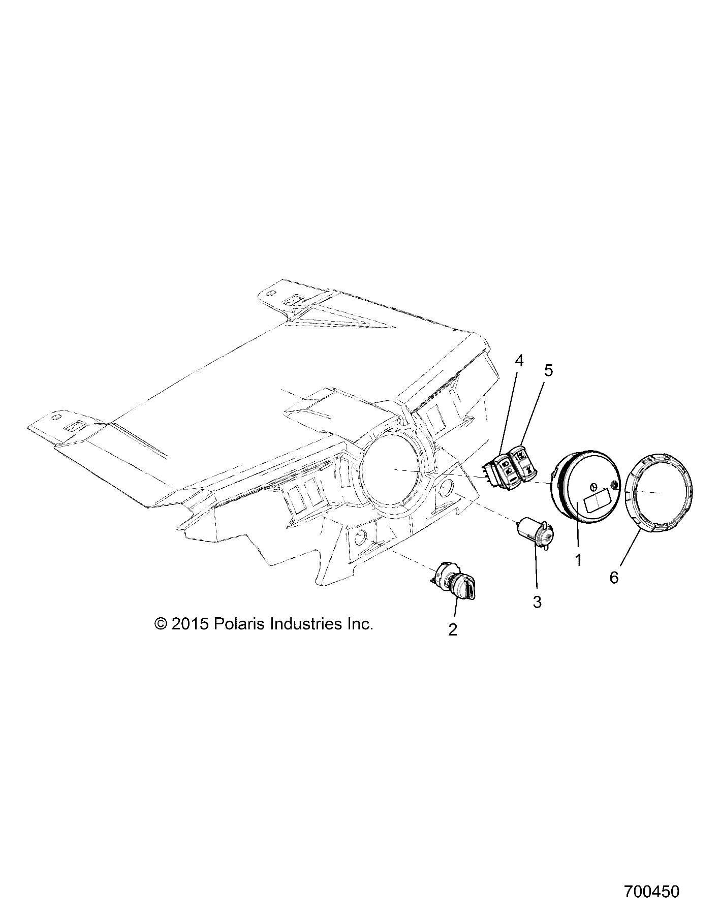 Foto diagrama Polaris que contem a peça 5438945-697