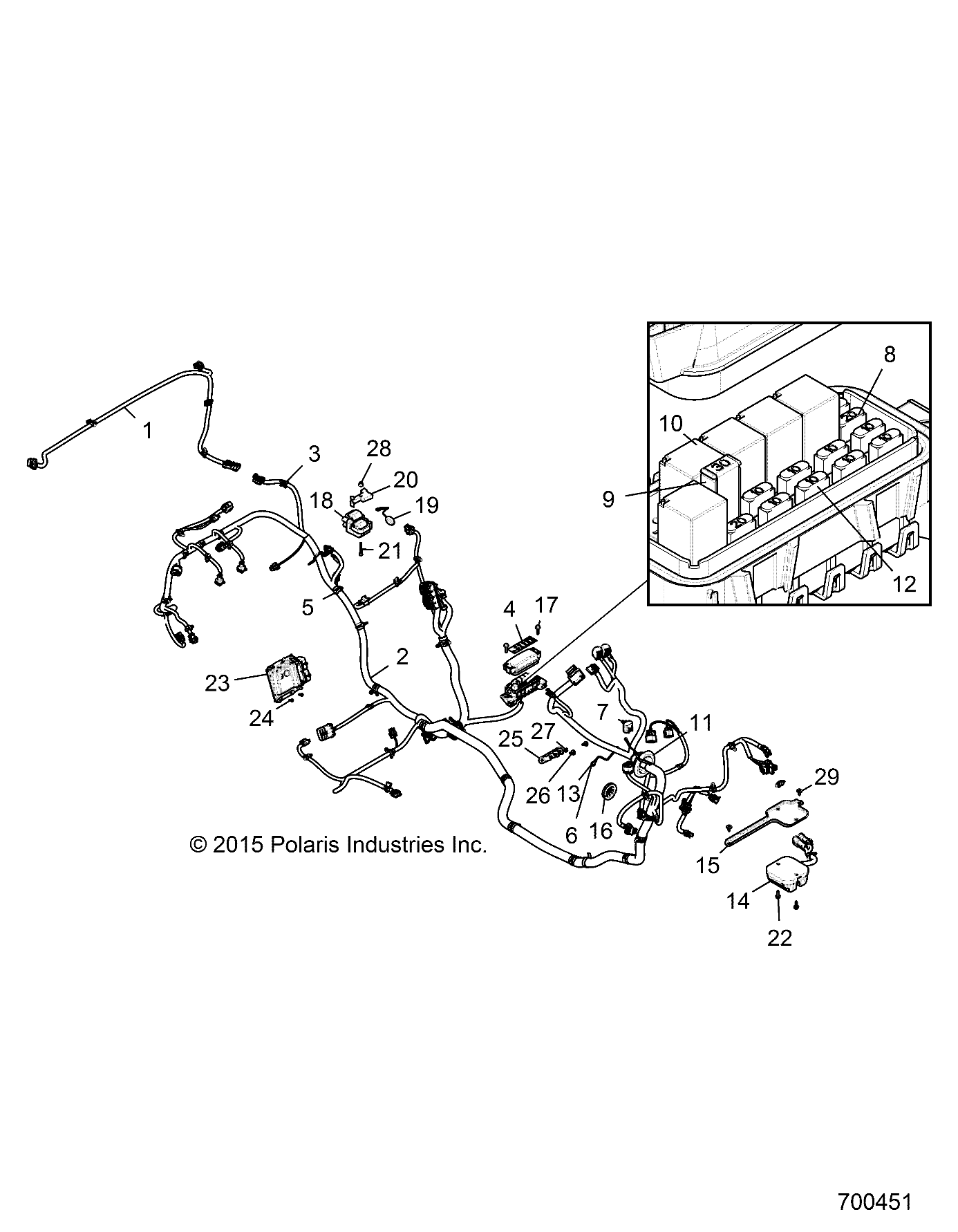 Part Number : 2412940 CHASSIS HARNESS  RZR